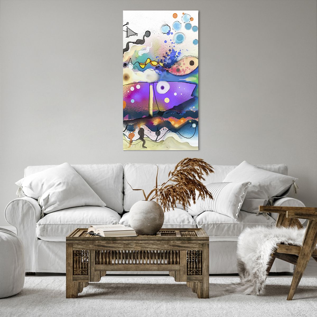 Obraz Na Płótnie - Ryby Pastele  - 65X120 Cm - Pa65X120-4096