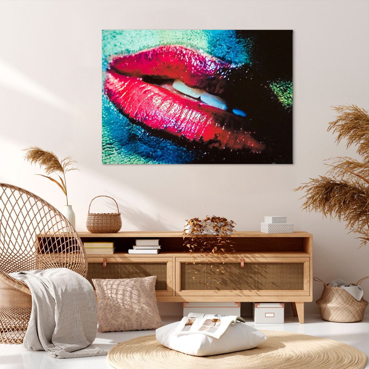 Obraz Na Płótnie - Kobieta Usta - 100X70 Cm - Aa100X70-0231