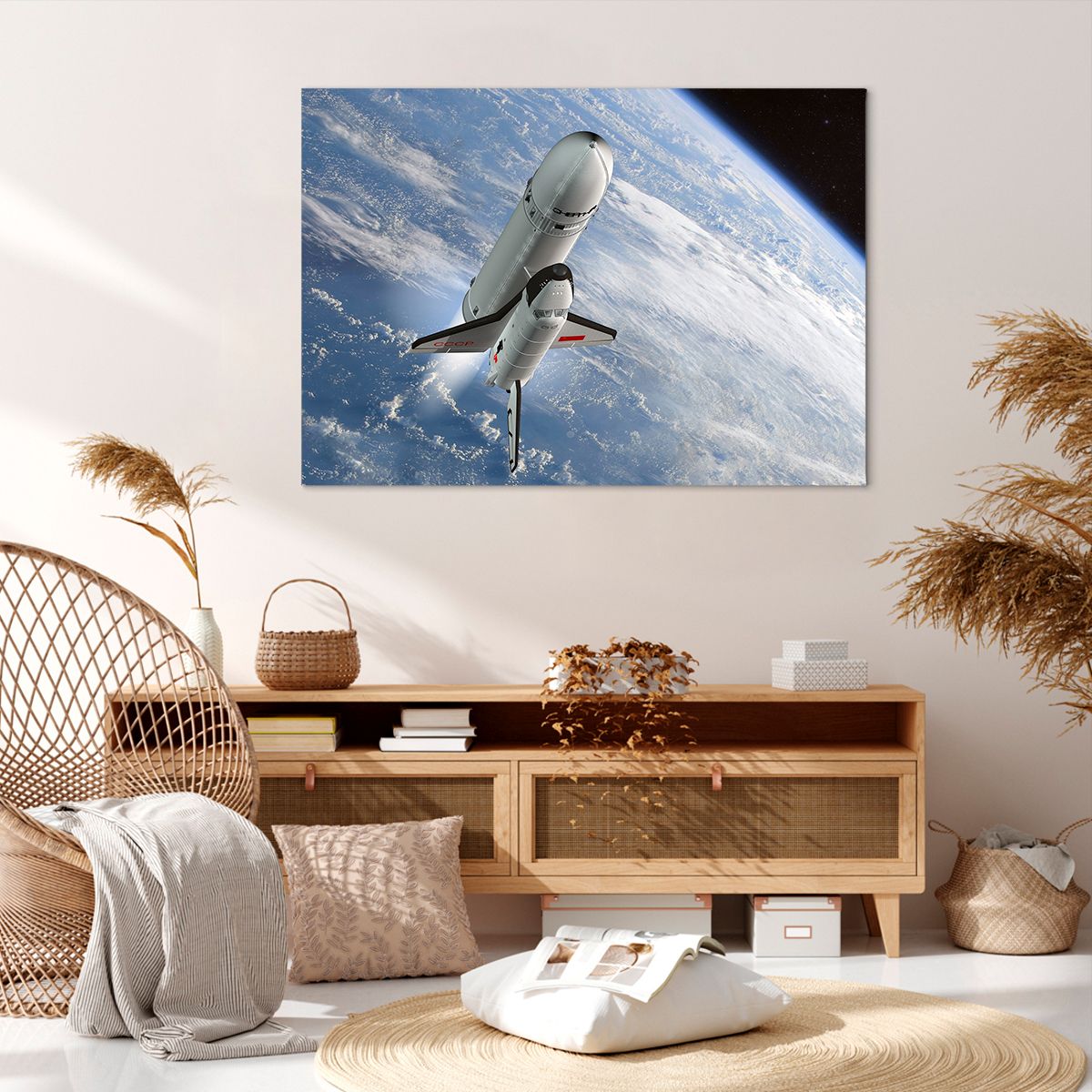 Obraz Na Płótnie - Sputnik Orbita - 100X70 Cm - Aa100X70-0496
