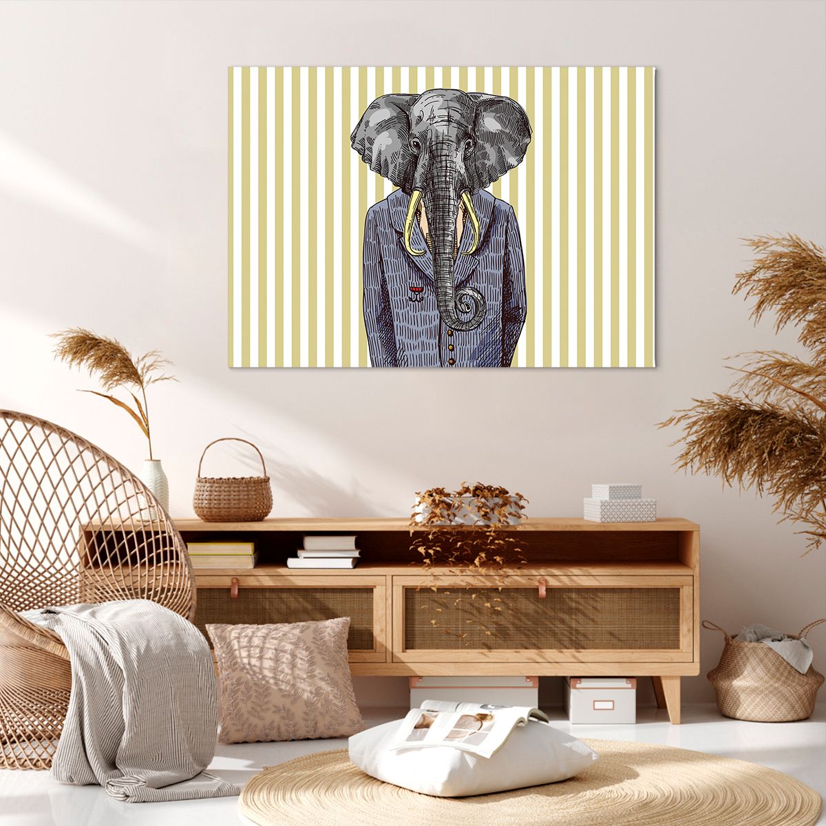 Obraz Na Płótnie - Słoń Elegant  - 100X70 Cm - Aa100X70-3209