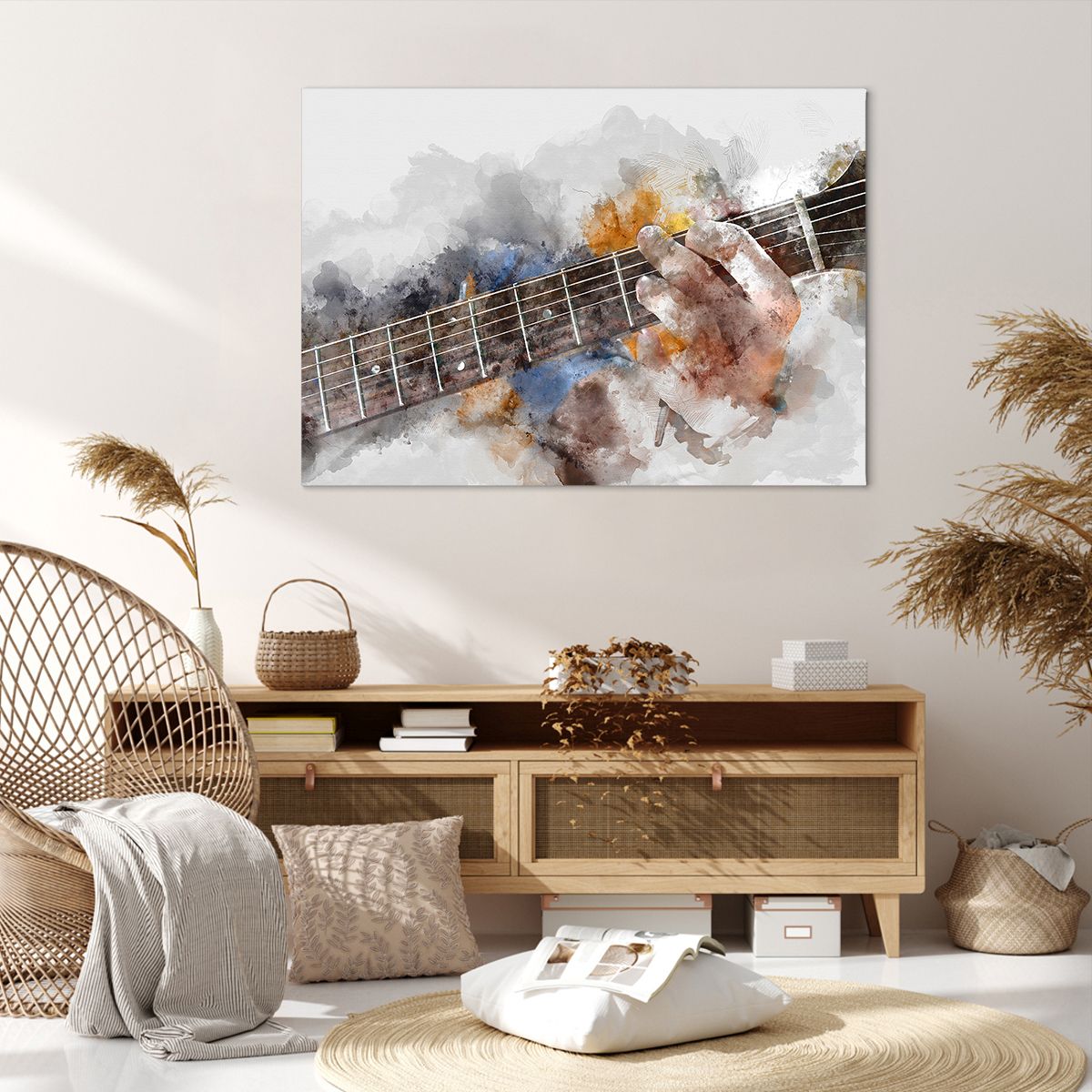 Obraz Na Płótnie - Muzyka Gitara Artysta - 100X70 Cm - Aa100X70-3448