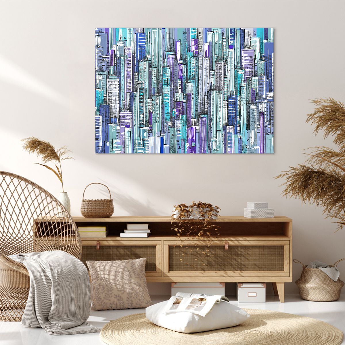 Obraz Na Płótnie - Drapacze Chmur - 100X70 Cm - Aa100X70-3857