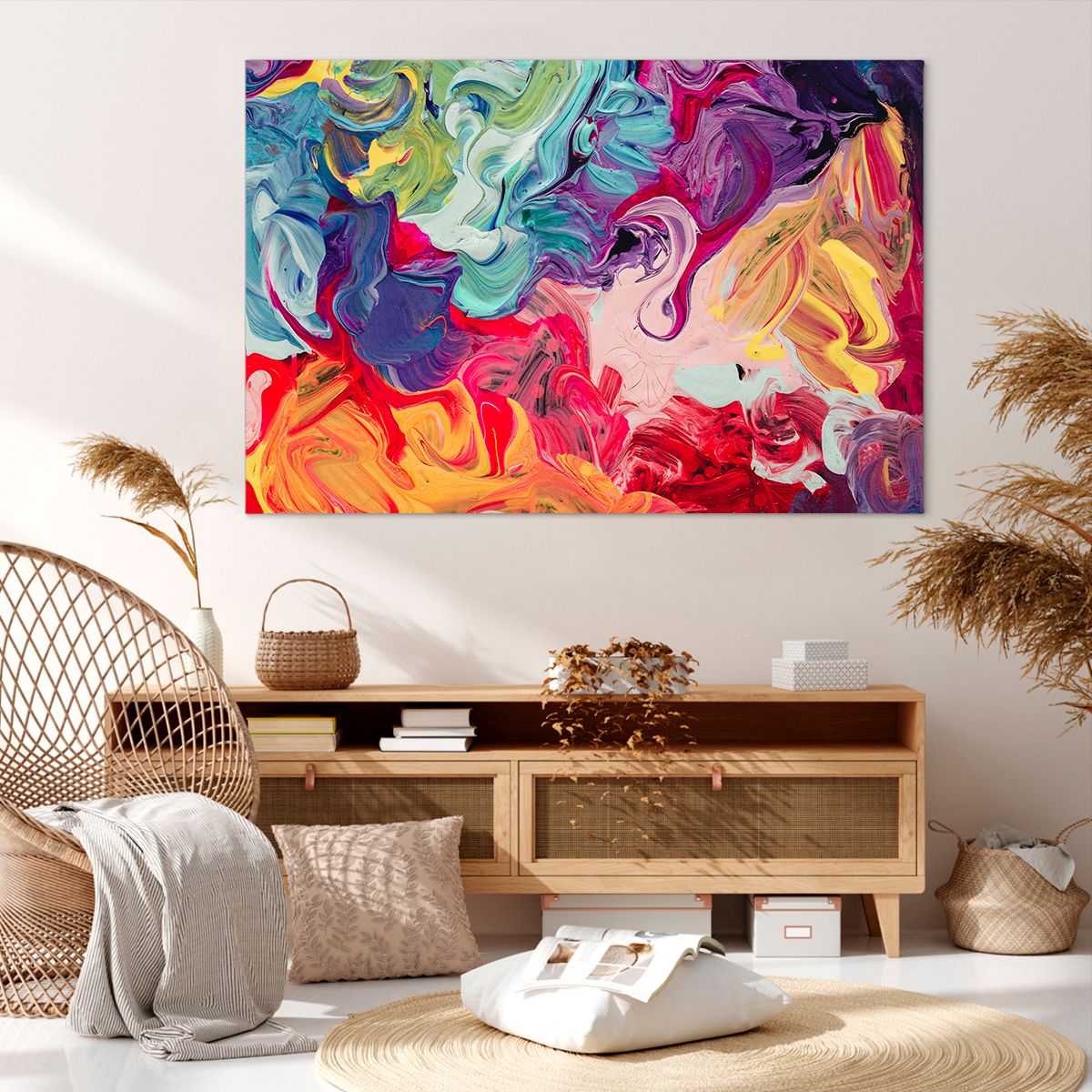 Obraz Na Płótnie - Kompozycja Barw - 120X80 Cm - Aa120X80-3877