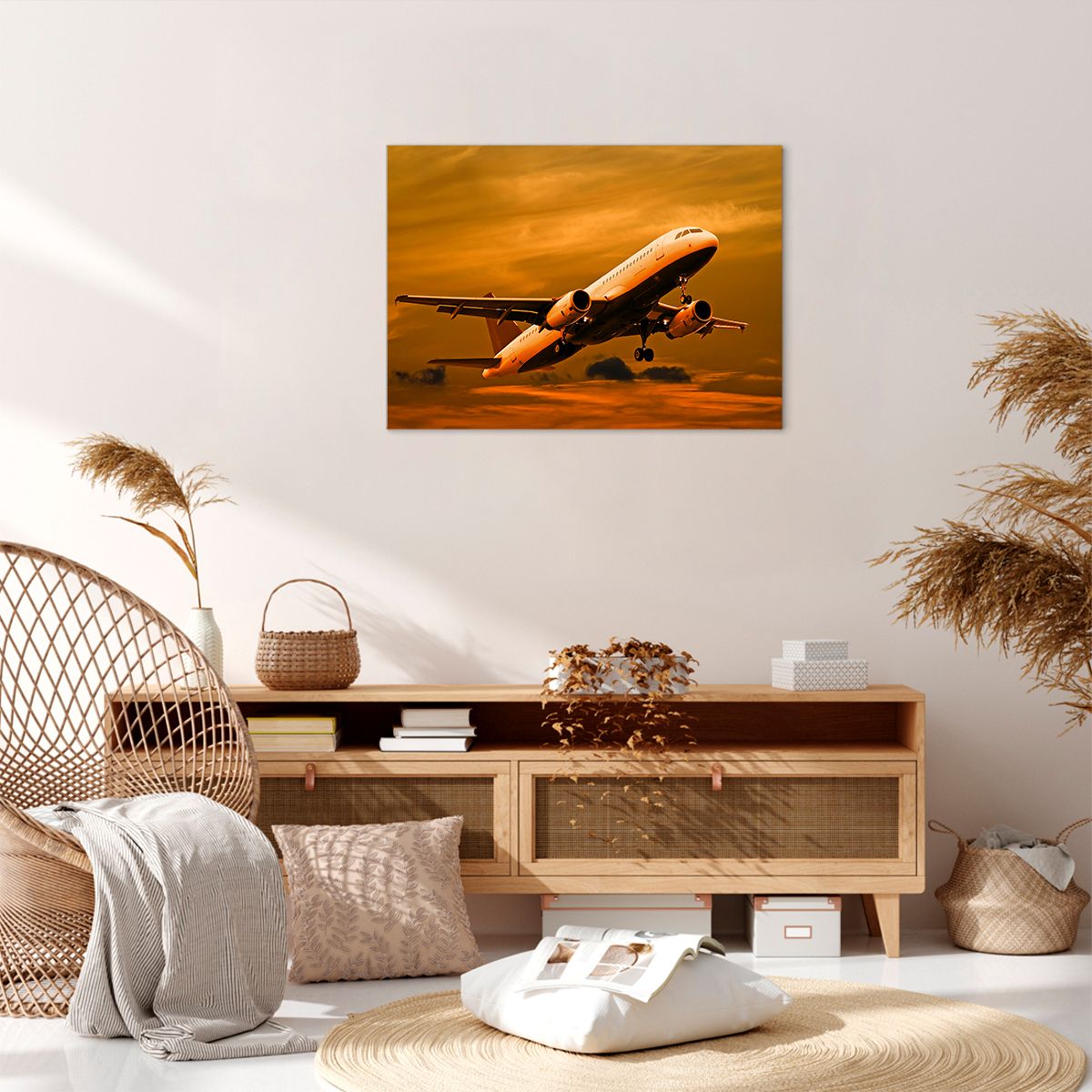 Obraz Na Płótnie - Samolot Start - 70X50 Cm - Aa70X50-0368