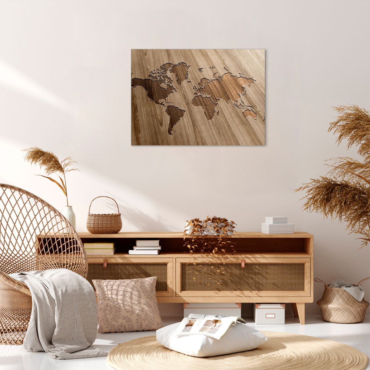 Obraz Na Płótnie - Mapa Kontynent - 70X50 Cm - Aa70X50-3042