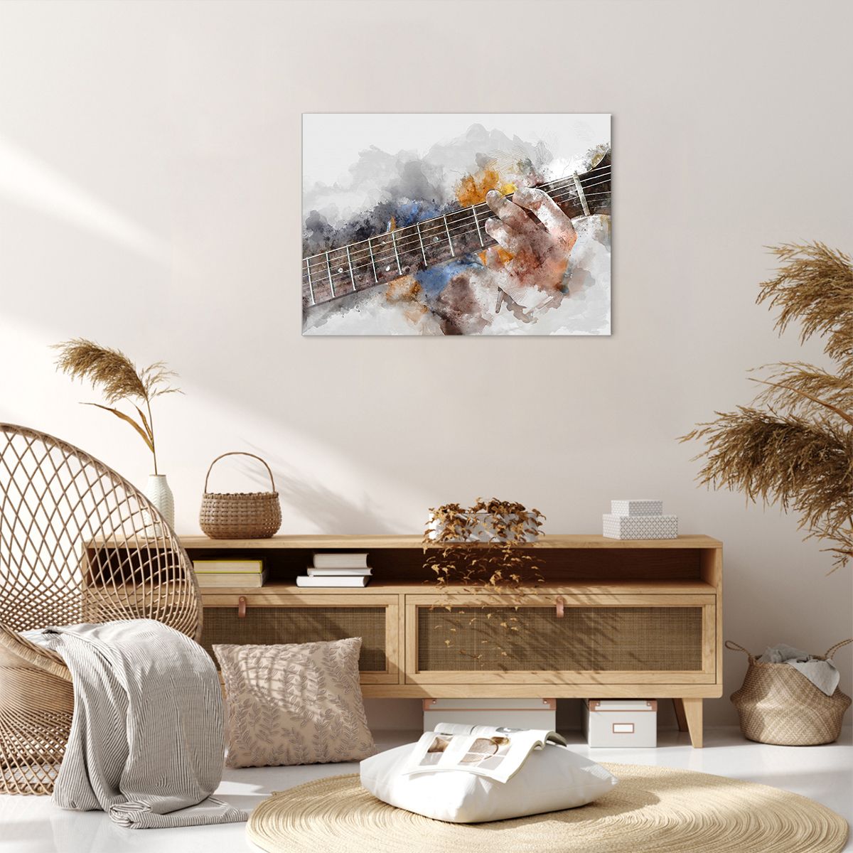 Obraz Na Płótnie - Muzyka Gitara Artysta - 70X50 Cm - Aa70X50-3448