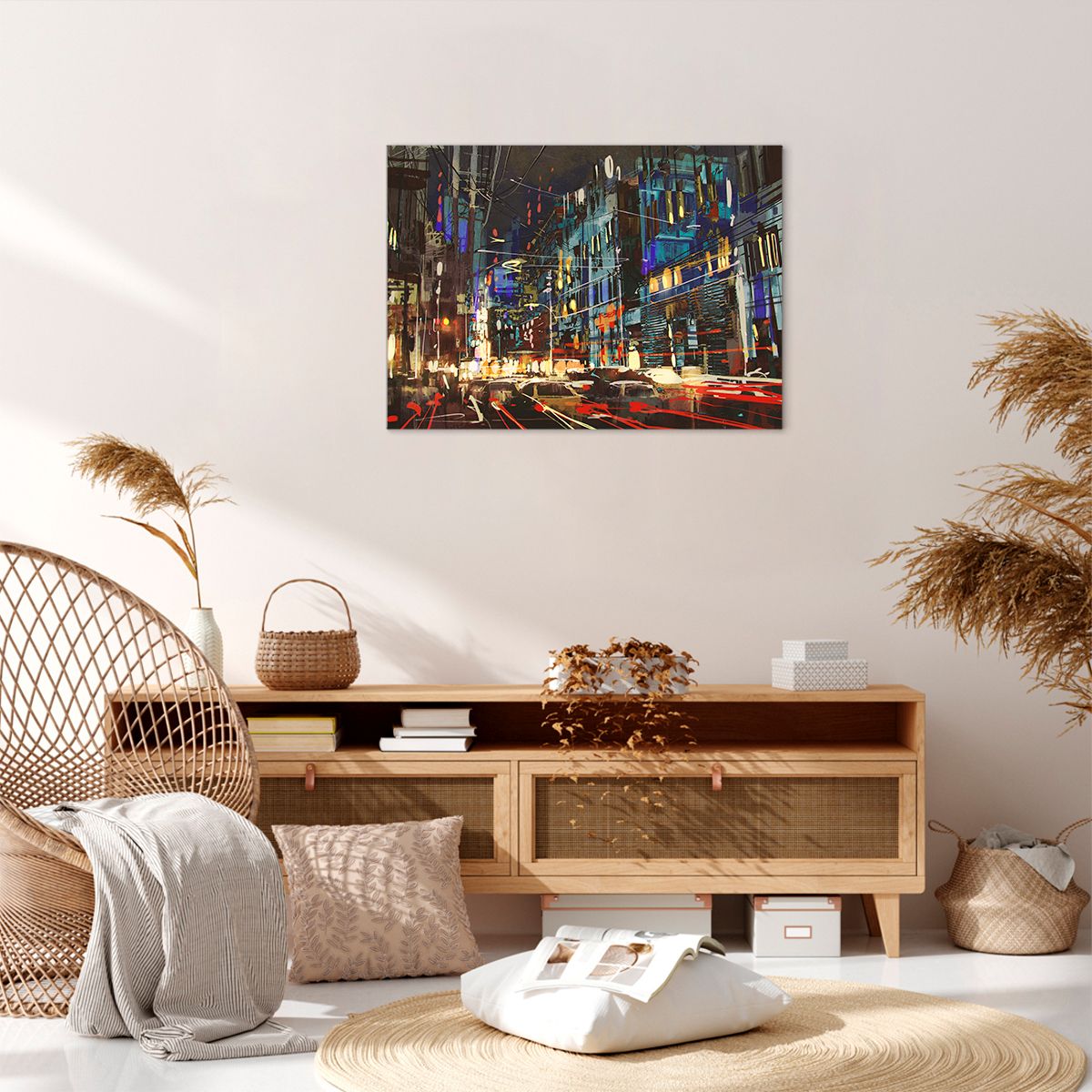 Obraz Na Płótnie - Miasto Centrum Auto - 70X50 Cm - Aa70X50-3787