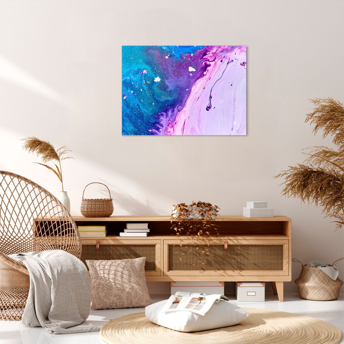 Obraz Na Płótnie - Kompozycja Błekit - 70X50 Cm - Aa70X50-3824