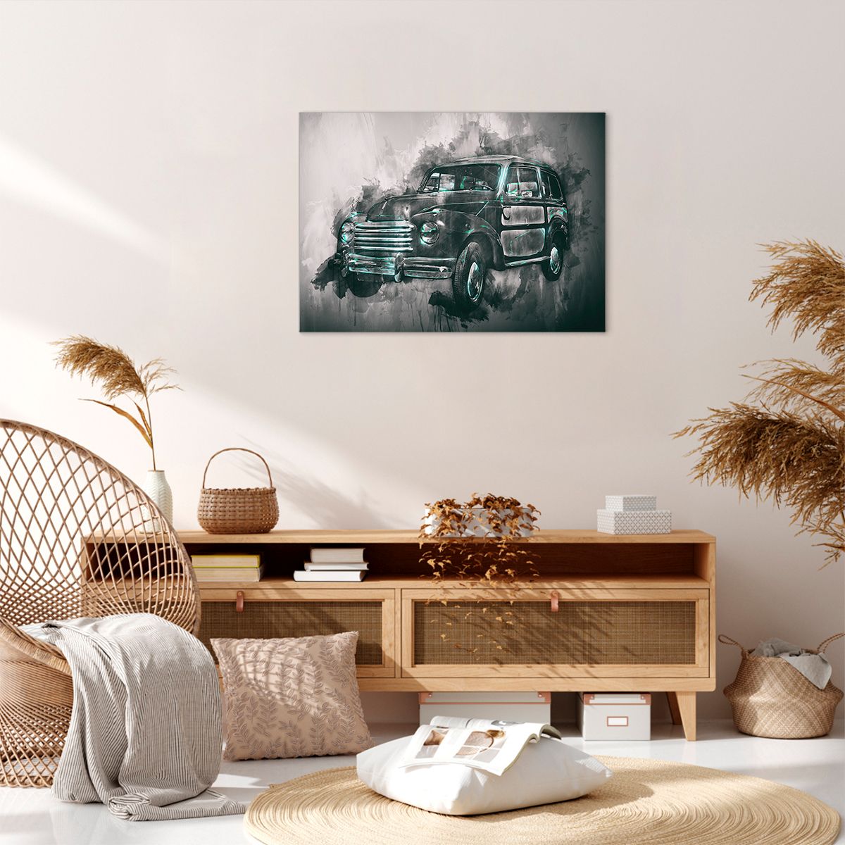 Obraz Na Płótnie - Samochód Retro  - 70X50 Cm - Aa70X50-3834