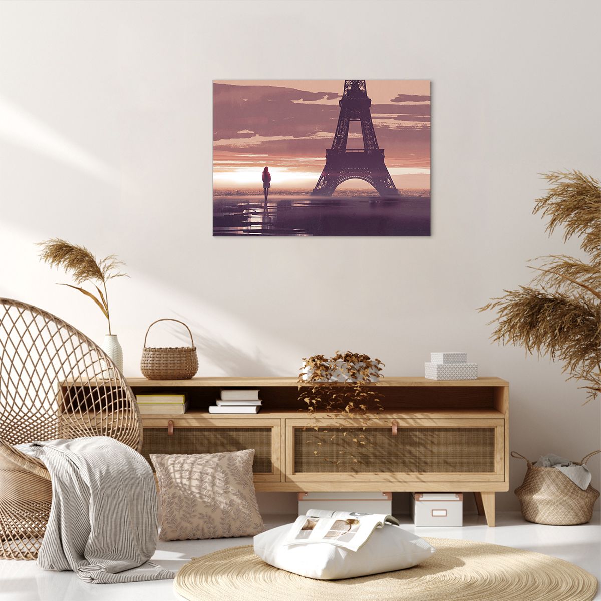 Obraz Na Płótnie - Wieża Eiffla Postać - 70X50 Cm - Aa70X50-4104