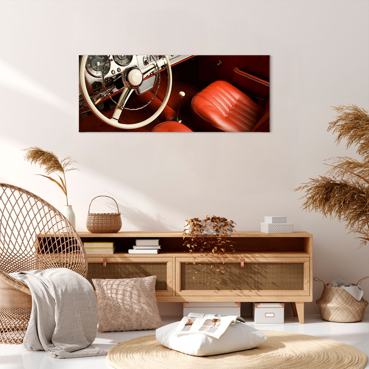 Obraz Na Płótnie - Samochód Retro - 100X40 Cm - Ab100X40-0149