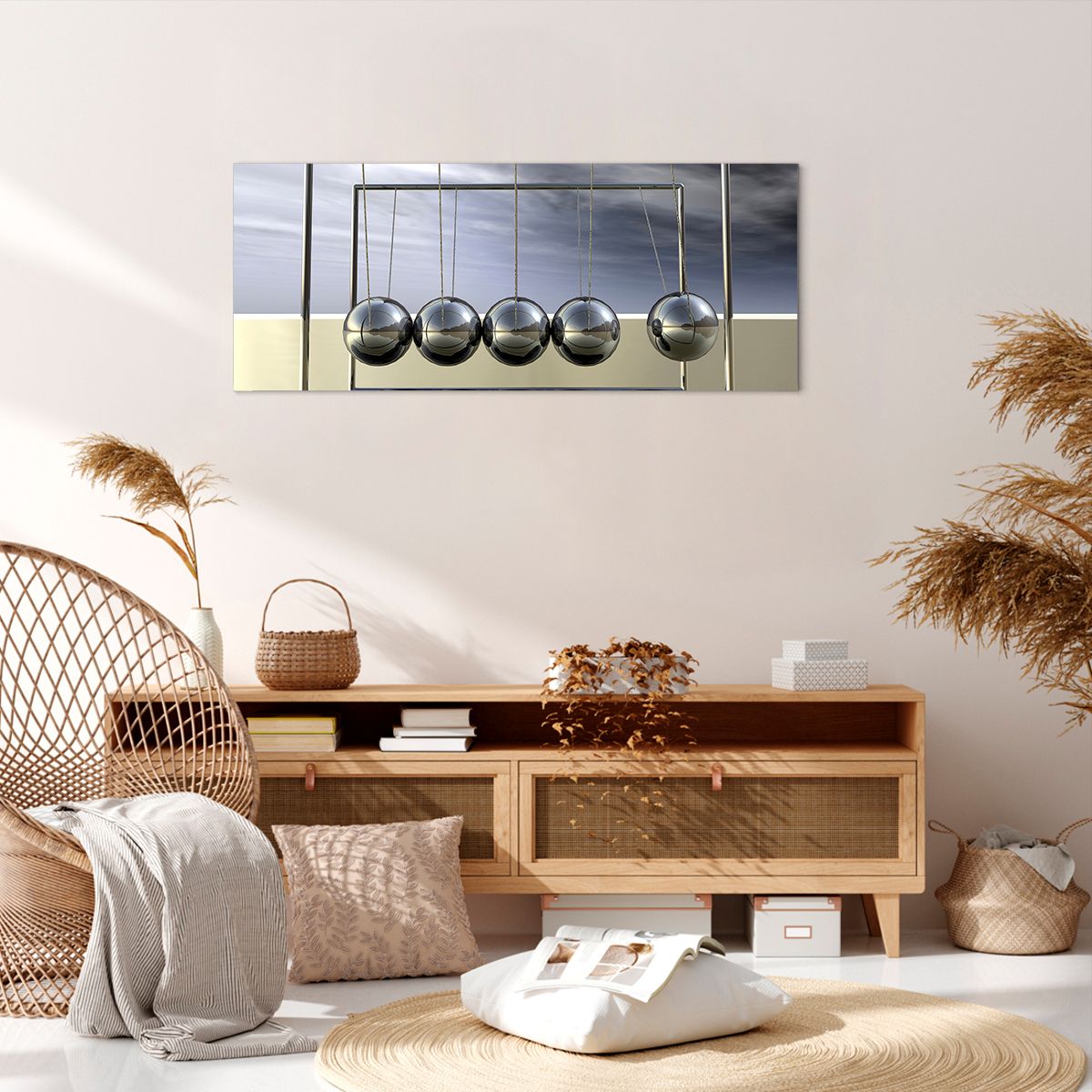 Obraz Na Płótnie - Kule Kompozycja - 100X40 Cm - Ab100X40-0252