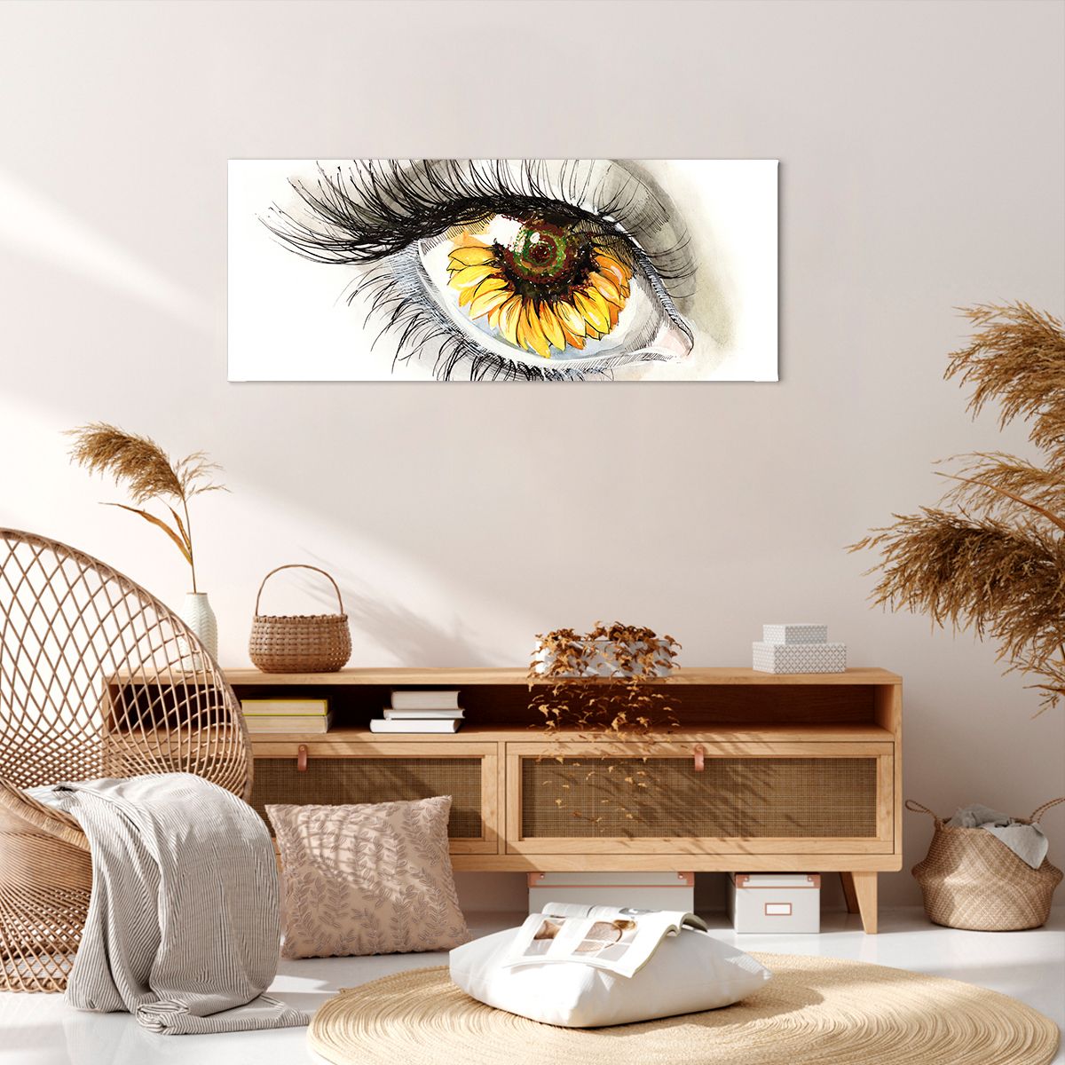 Obraz Na Płótnie - Kobieta Oko - 100X40 Cm - Ab100X40-3003