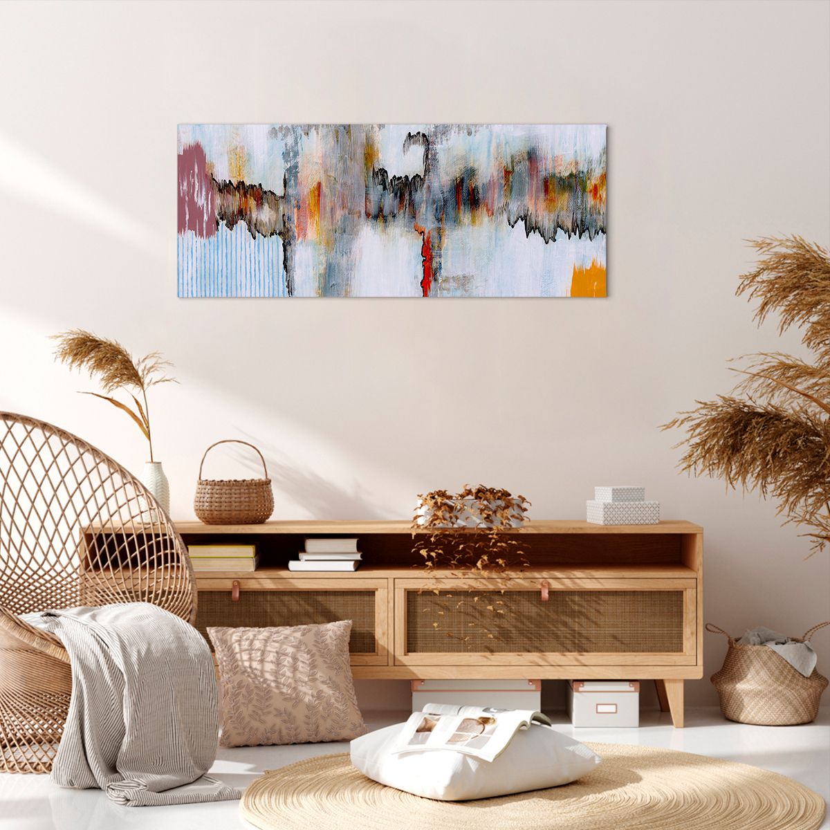 Obraz Na Płótnie - Zamazane Postaci  - 100X40 Cm - Ab100X40-3676