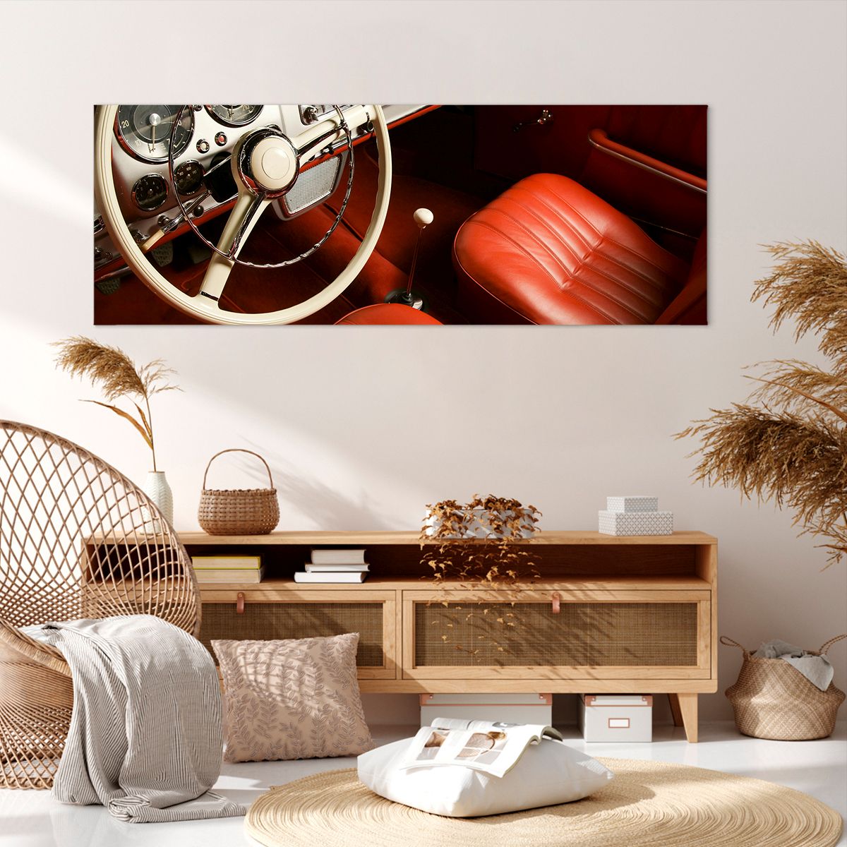Obraz Na Płótnie - Samochód Retro - 140X50 Cm - Ab140X50-0149
