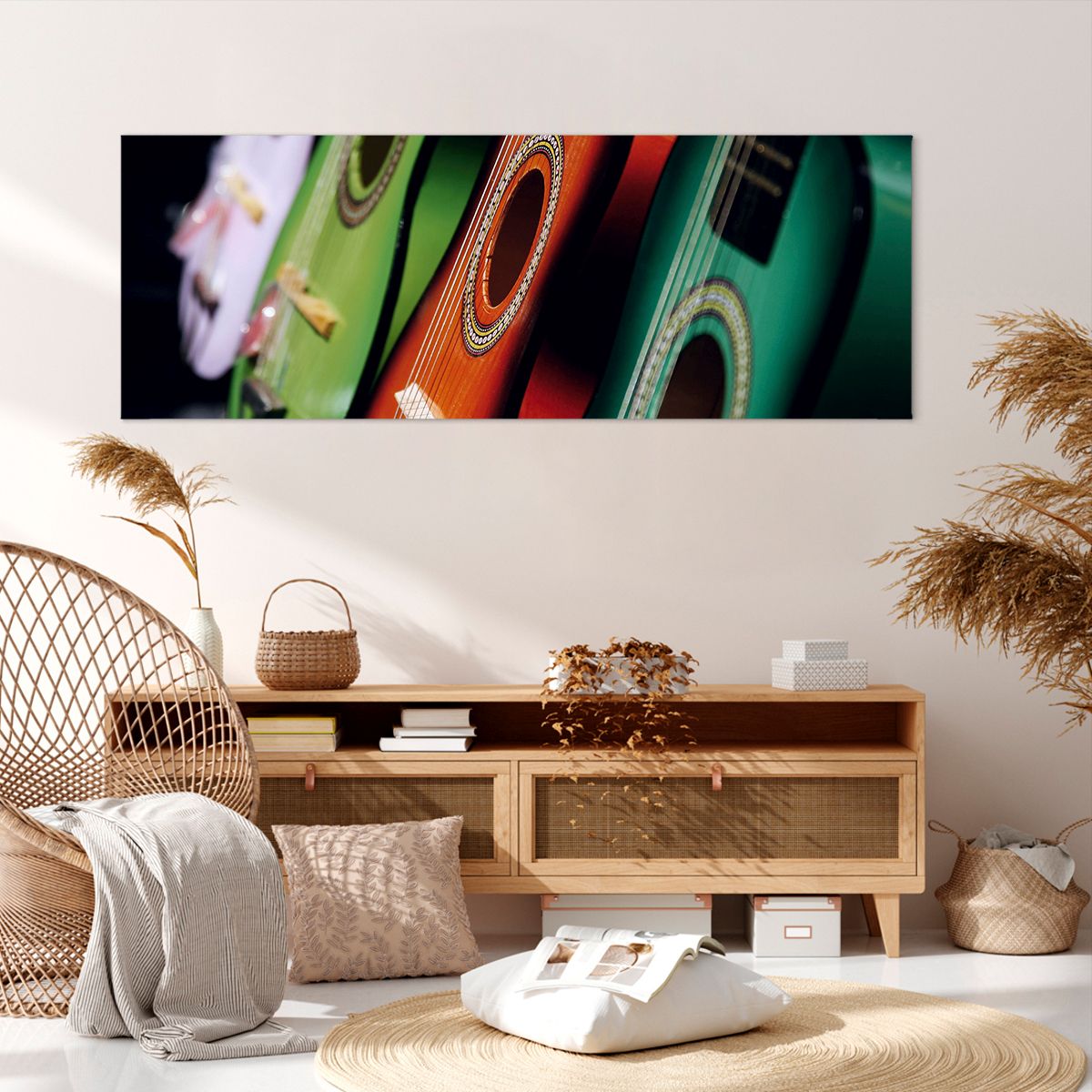 Obraz Na Płótnie - Gitara Muzyka Gra - 140X50 Cm - Ab140X50-2113