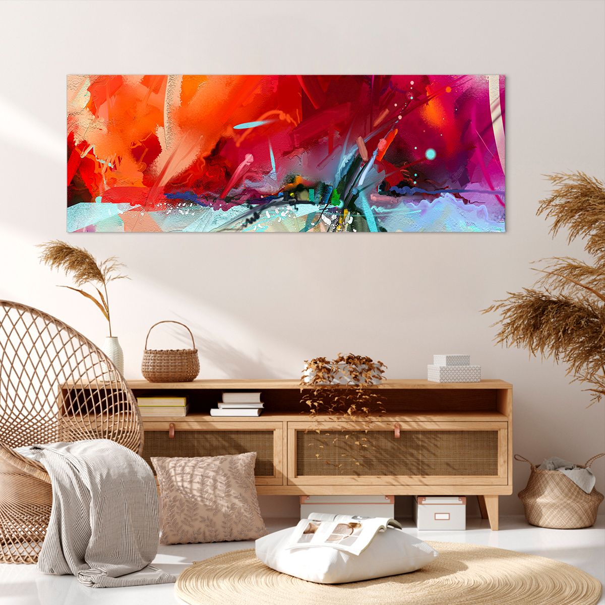 Obraz Na Płótnie - Kompozycja Dynamika - 140X50 Cm - Ab140X50-4036