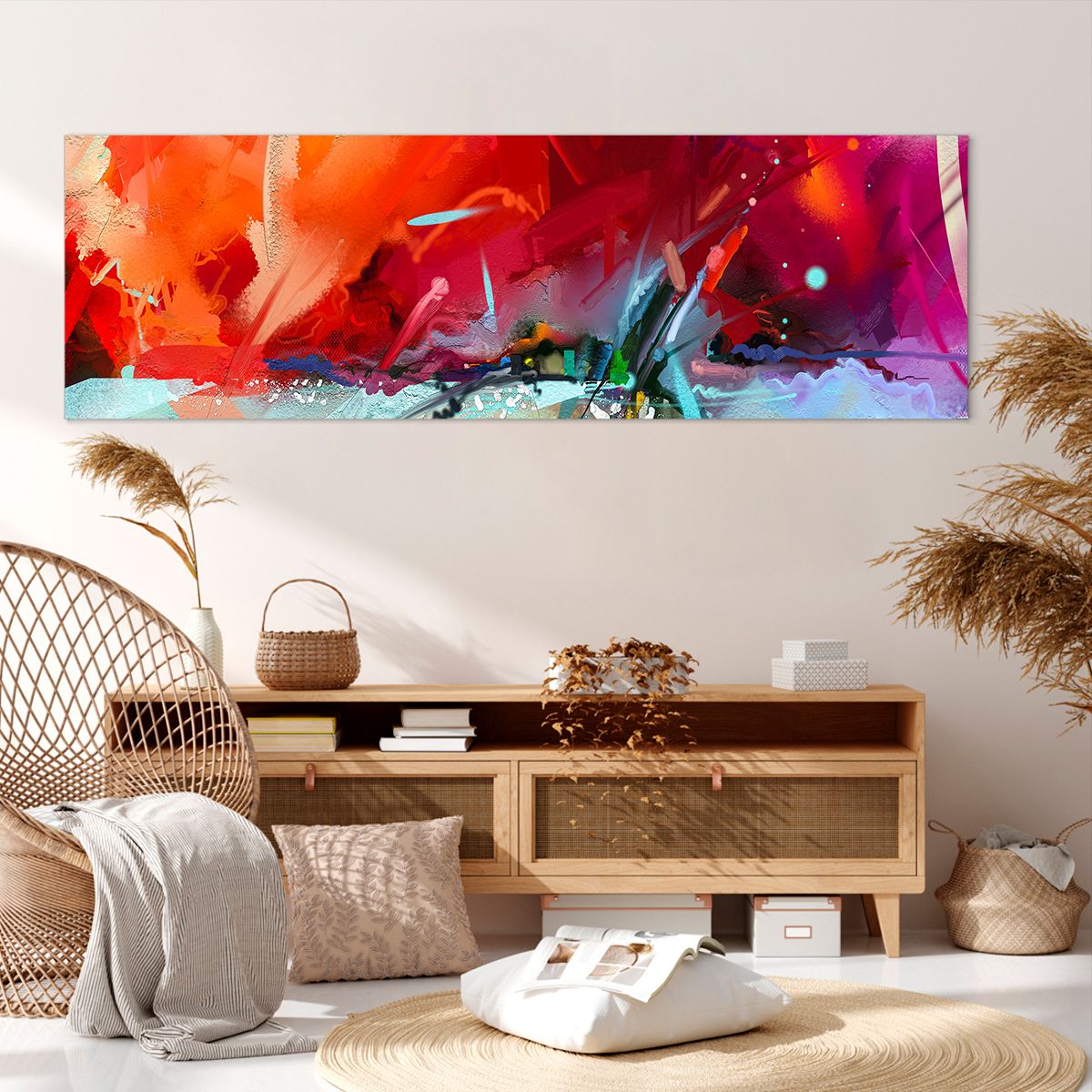 Obraz Na Płótnie - Kompozycja Dynamika - 160X50 Cm - Ab160X50-4036