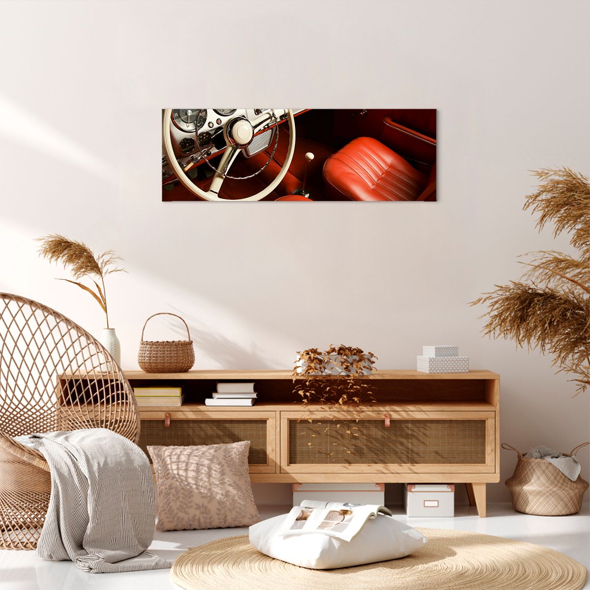 Obraz Na Płótnie - Samochód Retro - 90X30 Cm - Ab90X30-0149