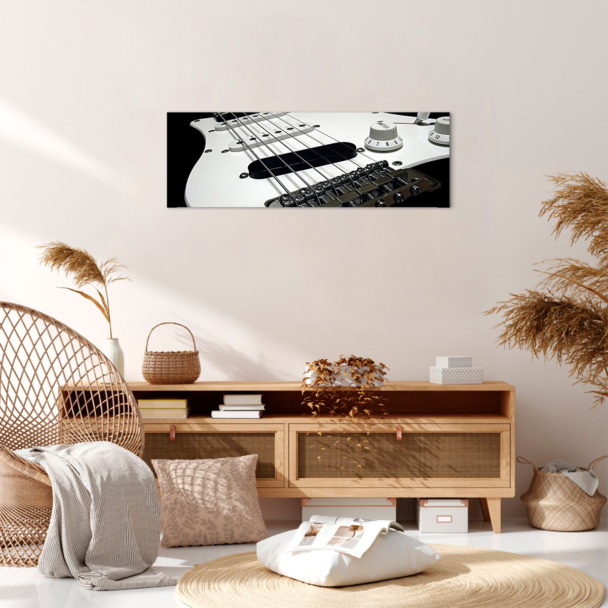 Obraz Na Płótnie - Gitara Muzyka  - 90X30 Cm - Ab90X30-0379