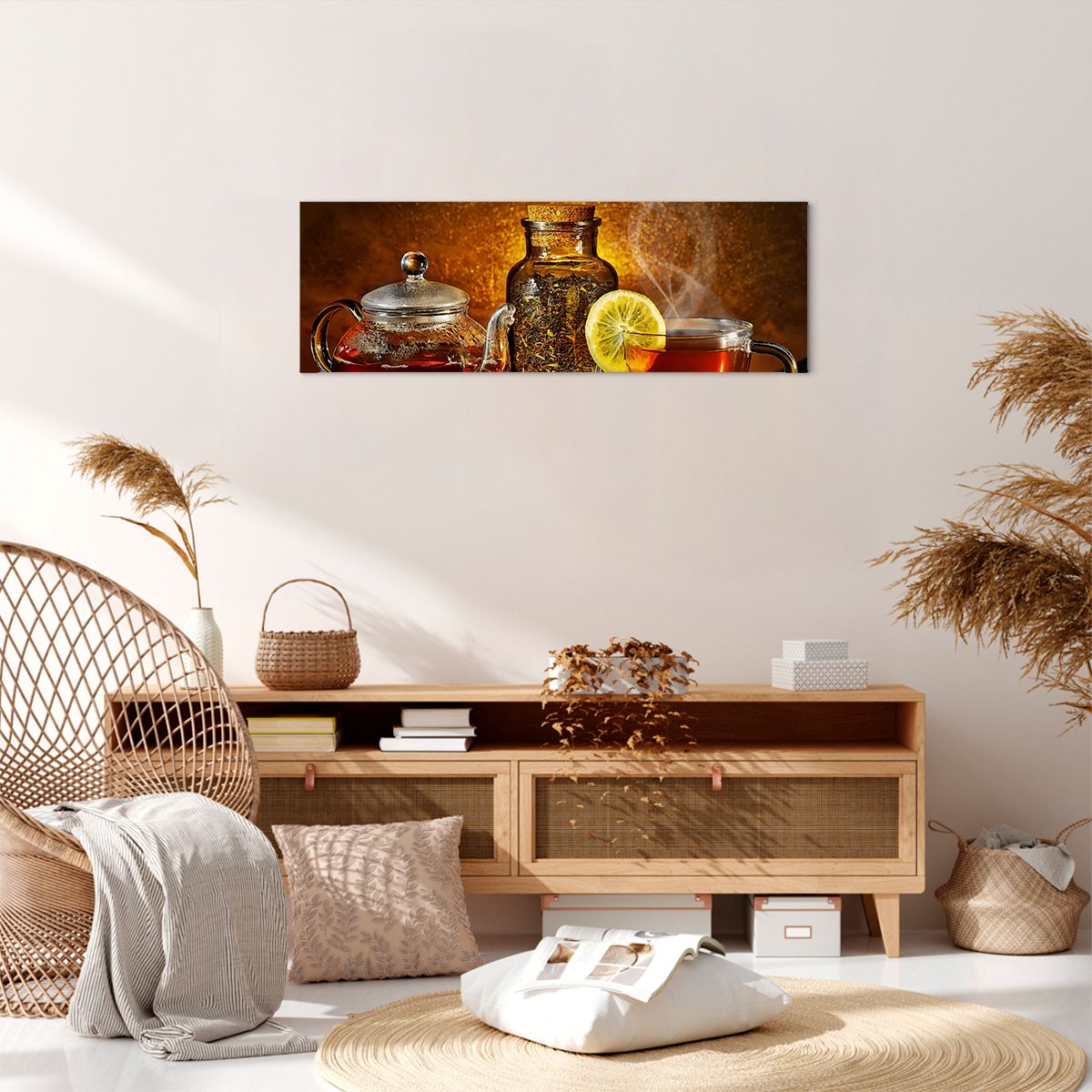 Obraz Na Płótnie - Herbata Napar  - 90X30 Cm - Ab90X30-2434