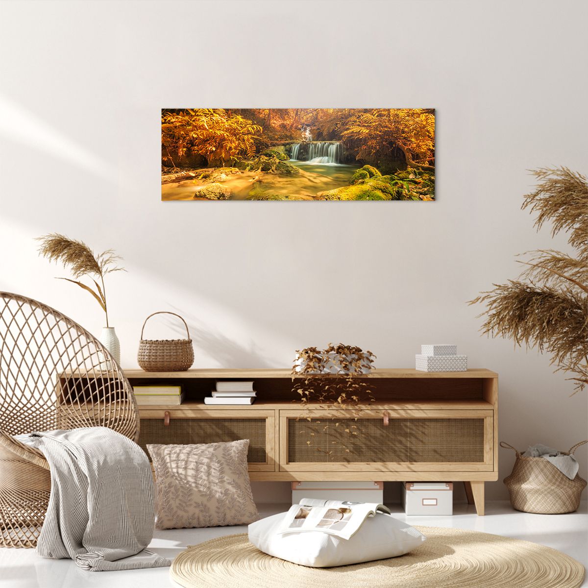 Obraz Na Płótnie - Potok Góry Woda - 90X30 Cm - Ab90X30-2960