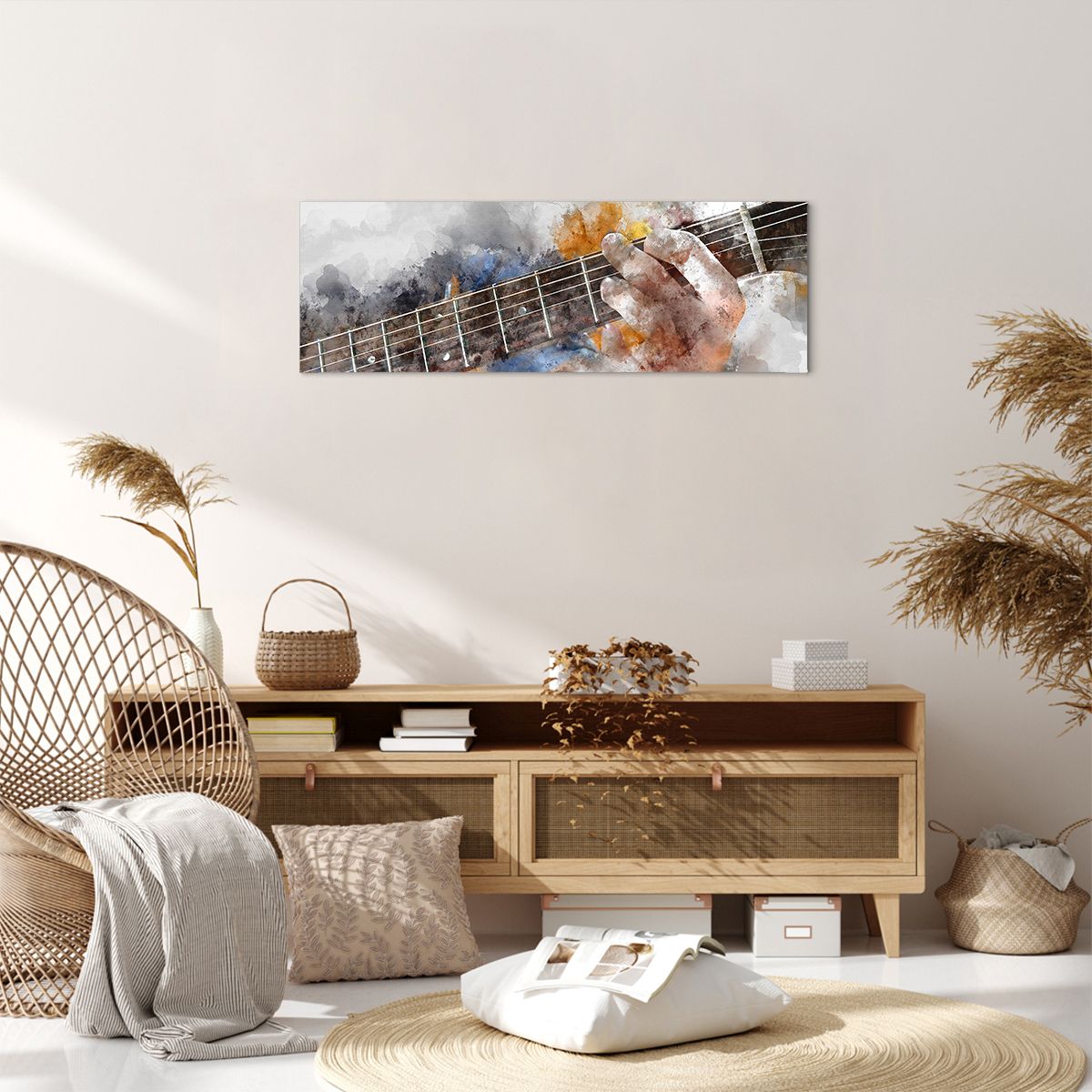 Obraz Na Płótnie - Muzyka Gitara Artysta - 90X30 Cm - Ab90X30-3448