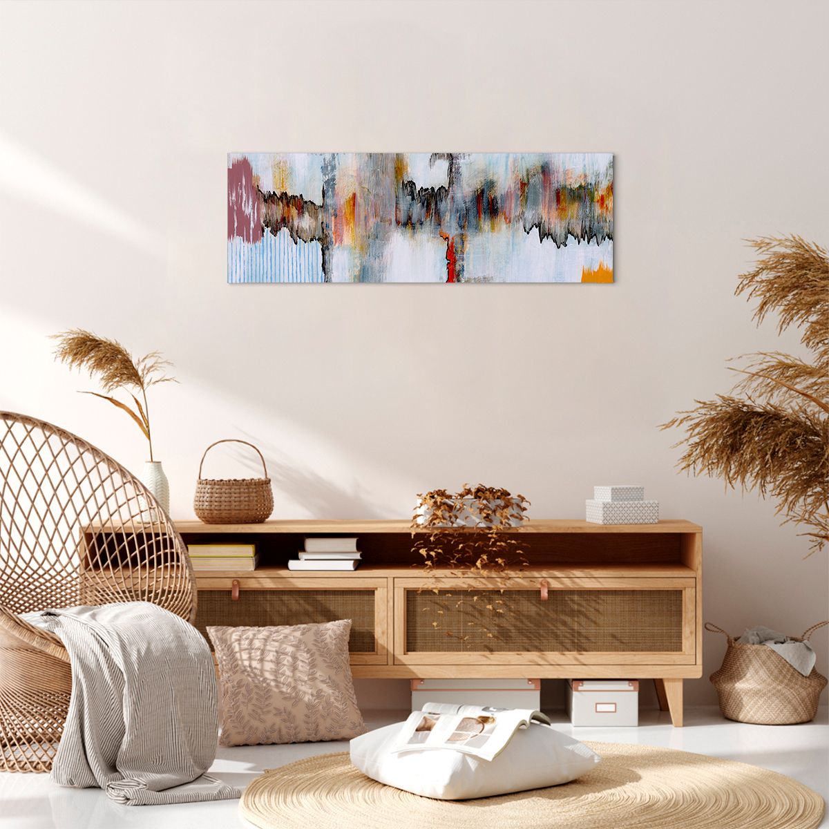 Obraz Na Płótnie - Zamazane Postaci  - 90X30 Cm - Ab90X30-3676