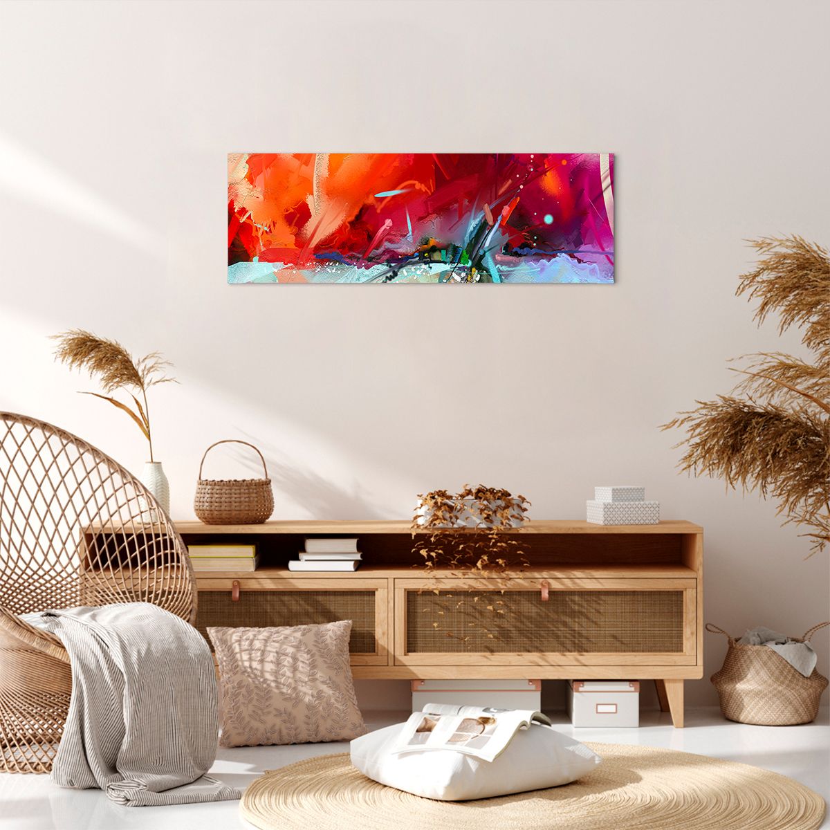 Obraz Na Płótnie - Kompozycja Dynamika - 90X30 Cm - Ab90X30-4036