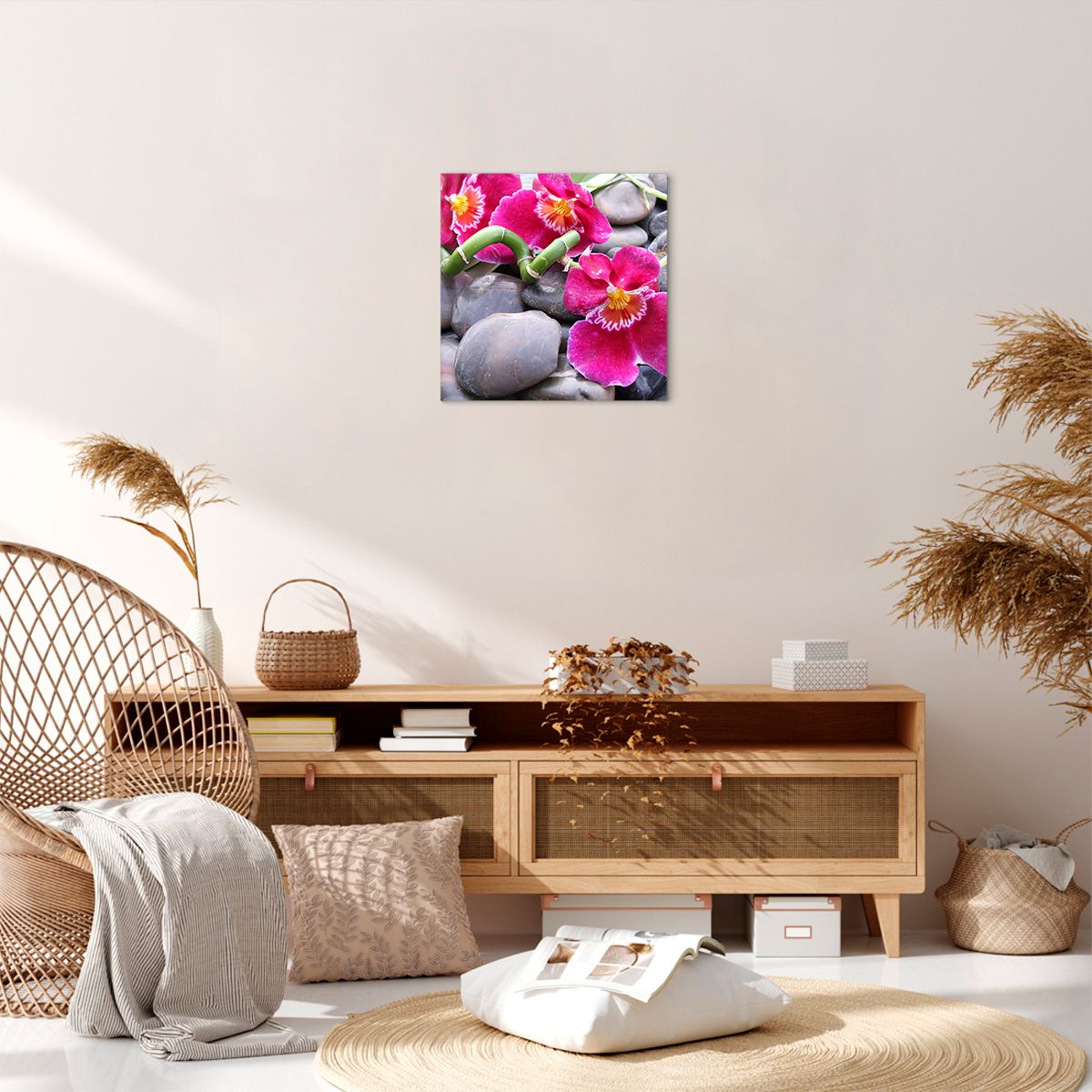 Obraz Na Płótnie - Storczyk Kamień - 40X40 Cm - Ac40X40-0465