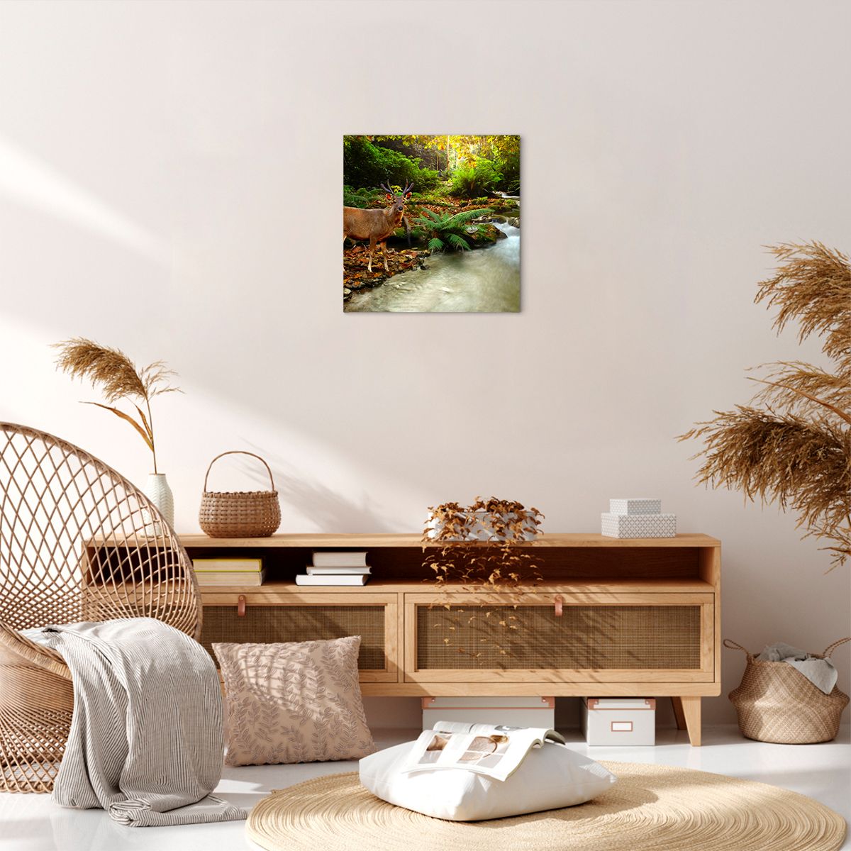 Obraz Na Płótnie - Jeleń Potok Park - 40X40 Cm - Ac40X40-2243