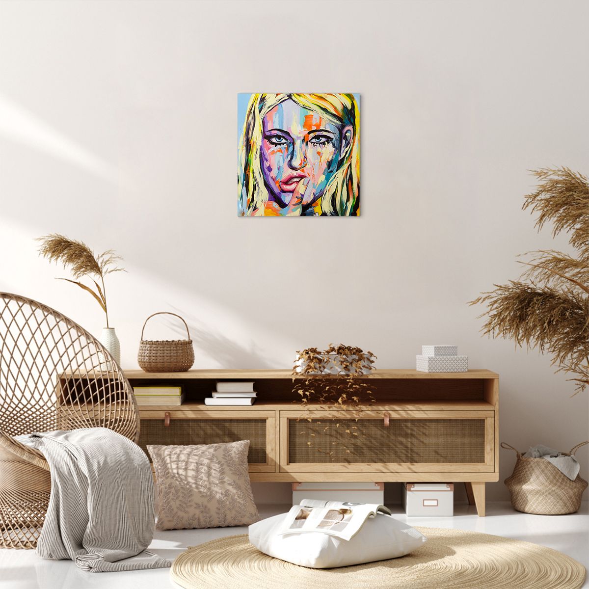 Obraz Na Płótnie - Kobieta Rysunek - 40X40 Cm - Ac40X40-2904