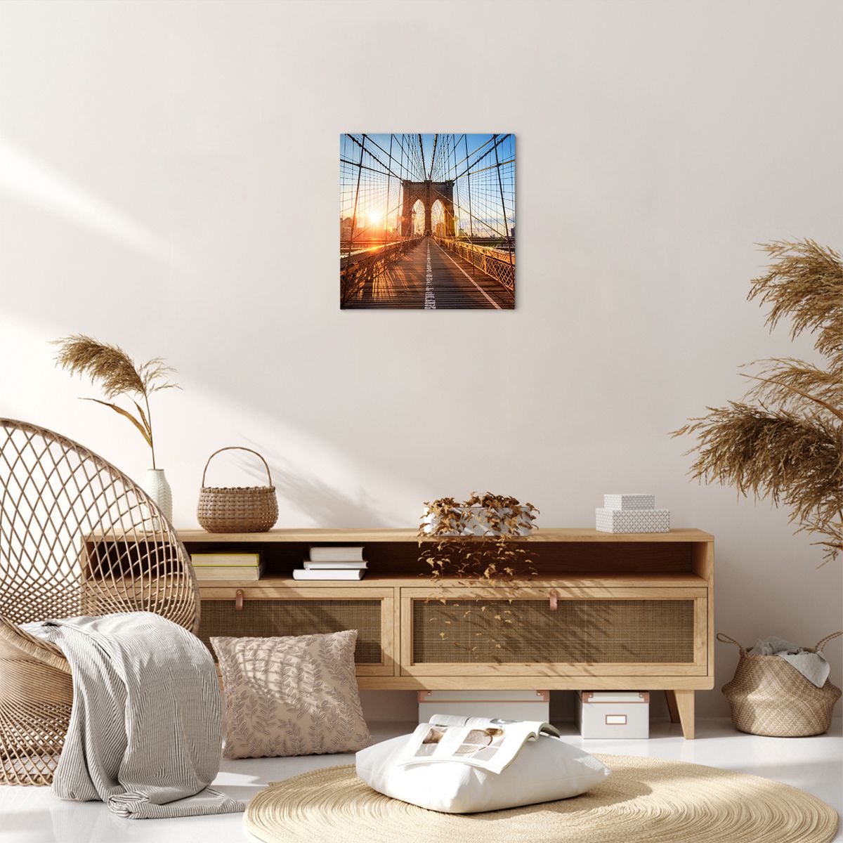 Obraz Na Płótnie - Most Panorama  - 40X40 Cm - Ac40X40-3707