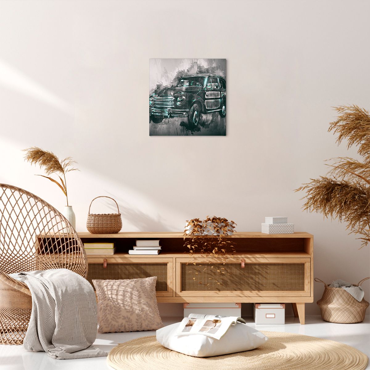 Obraz Na Płótnie - Samochód Retro  - 40X40 Cm - Ac40X40-3834