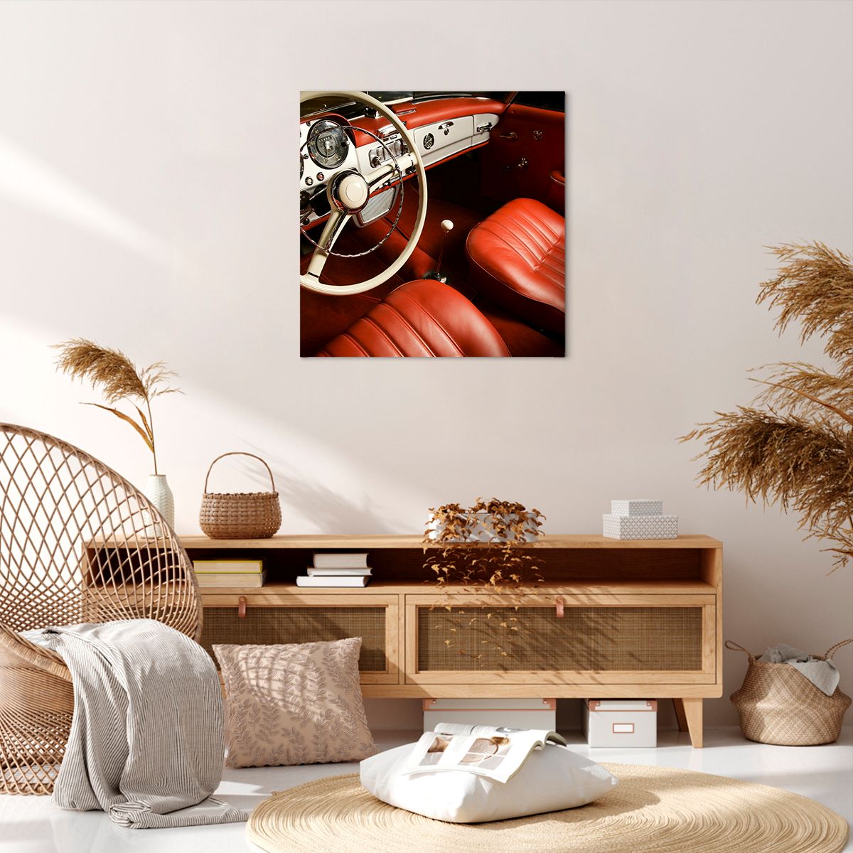 Obraz Na Płótnie - Samochód Retro - 60X60 Cm - Ac60X60-0149