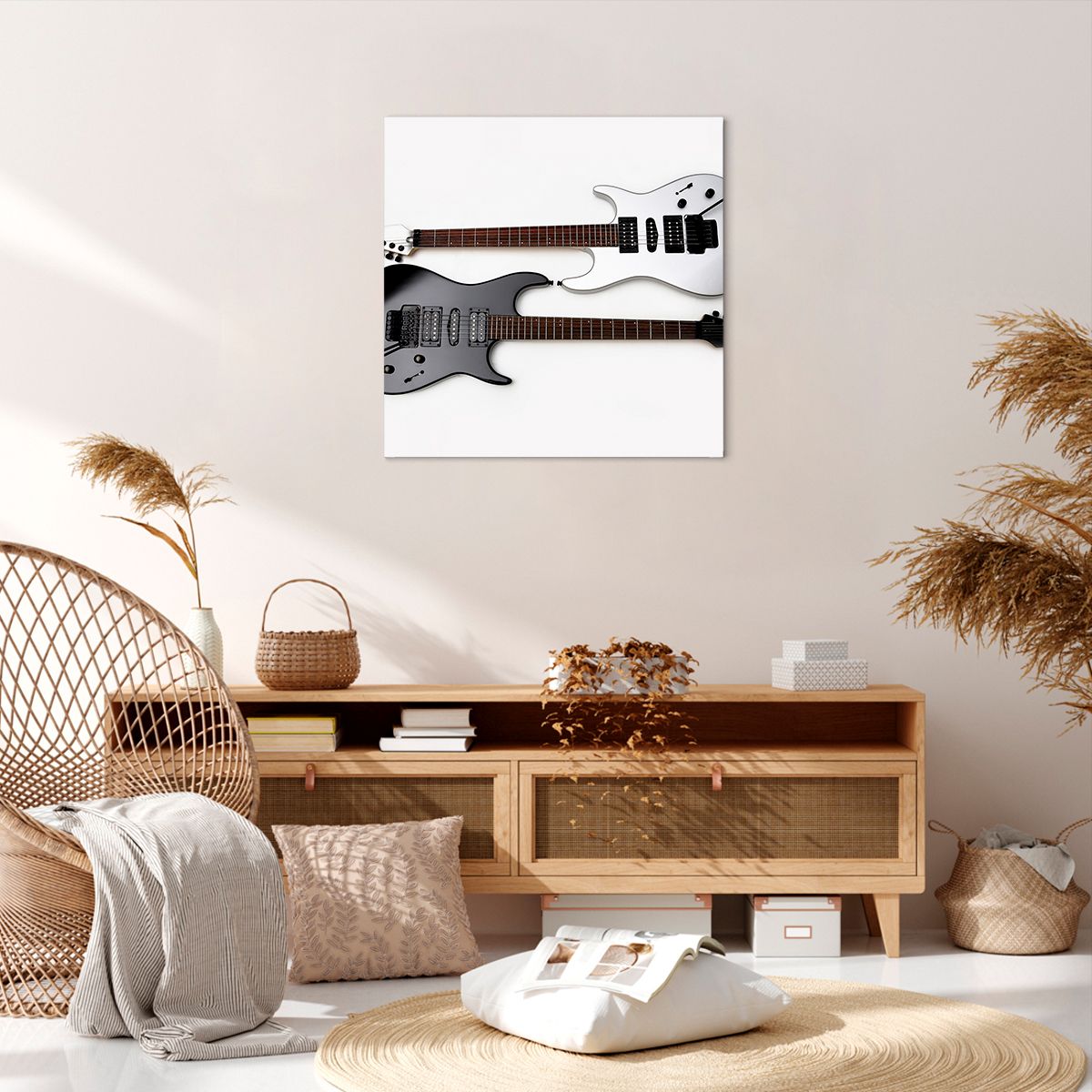 Obraz Na Płótnie - Gitara Muzyka  - 60X60 Cm - Ac60X60-0369