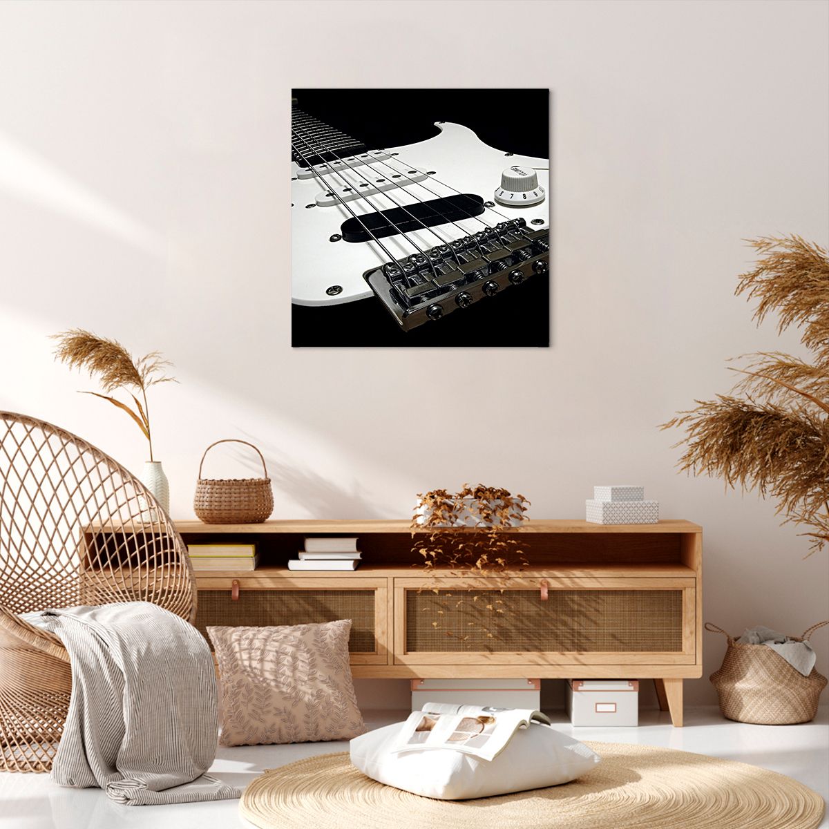 Obraz Na Płótnie - Gitara Muzyka  - 60X60 Cm - Ac60X60-0379