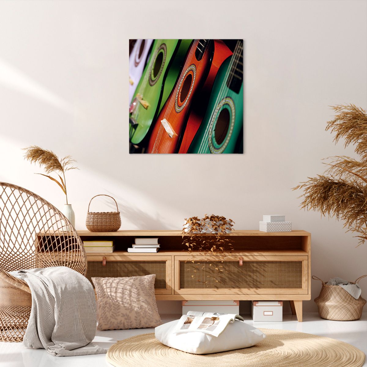 Obraz Na Płótnie - Gitara Muzyka Gra - 60X60 Cm - Ac60X60-2113