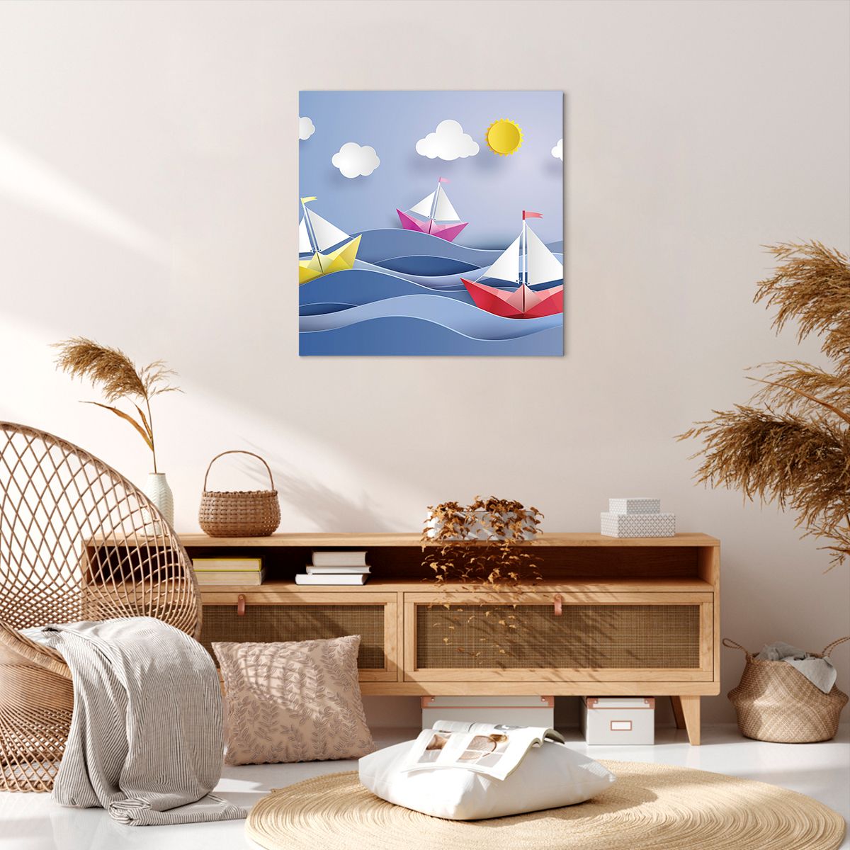 Obraz Na Płótnie - Statek Rysunek - 60X60 Cm - Ac60X60-2964