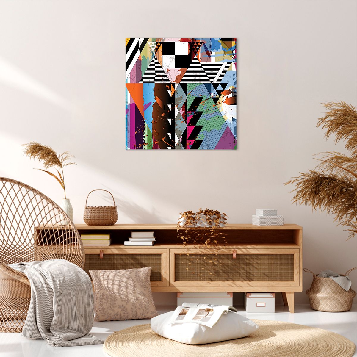 Obraz Na Płótnie - Kompozycja Figury - 60X60 Cm - Ac60X60-3636