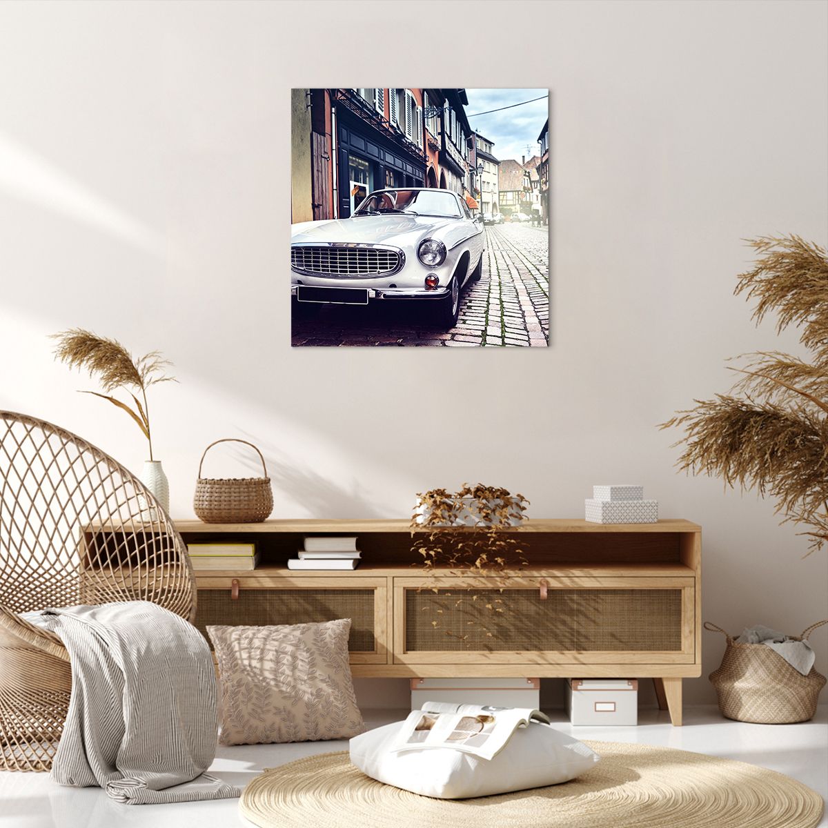 Obraz Na Płótnie - Samochód Uliczka - 60X60 Cm - Ac60X60-3677