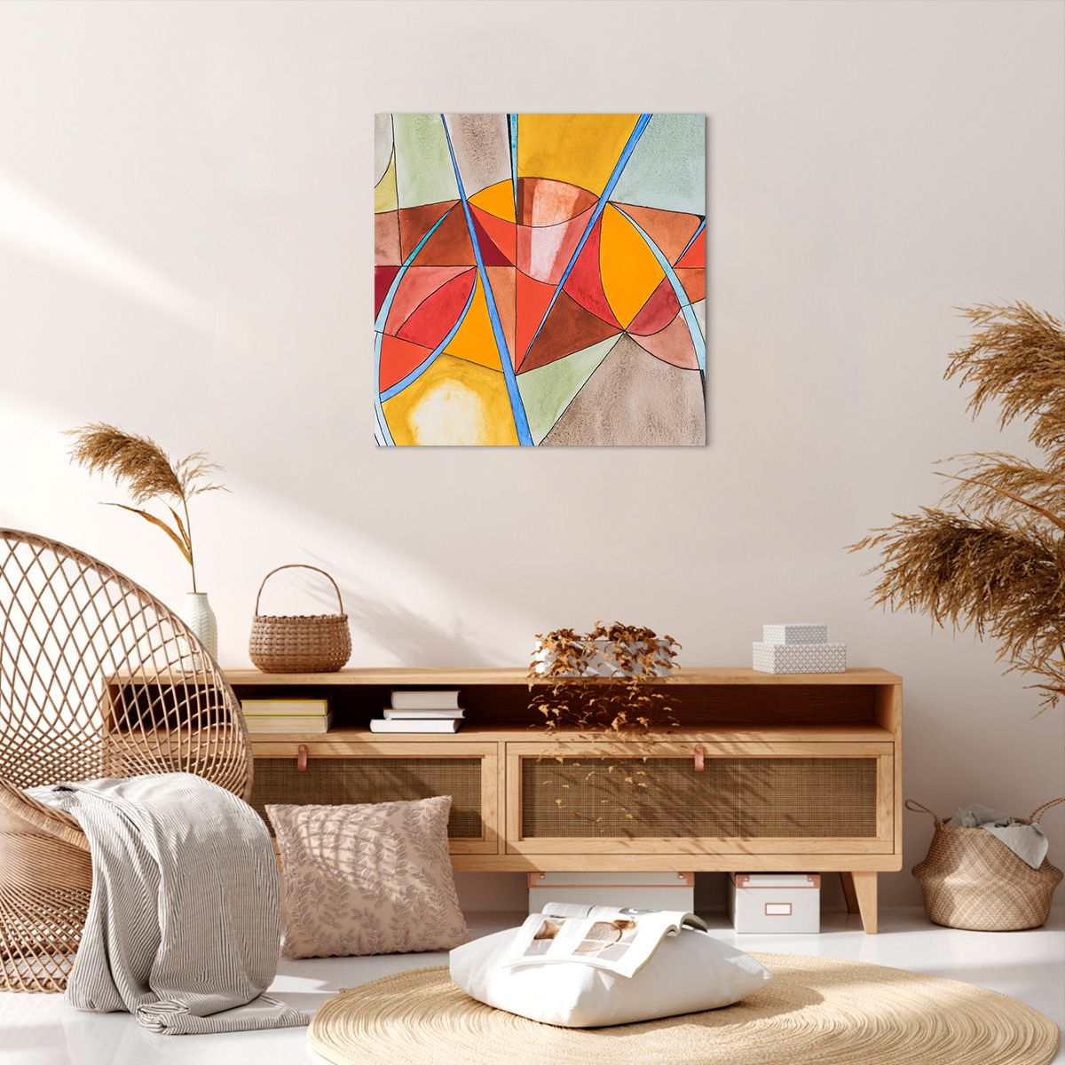Obraz Na Płótnie - Kompozycja Figury - 60X60 Cm - Ac60X60-3960