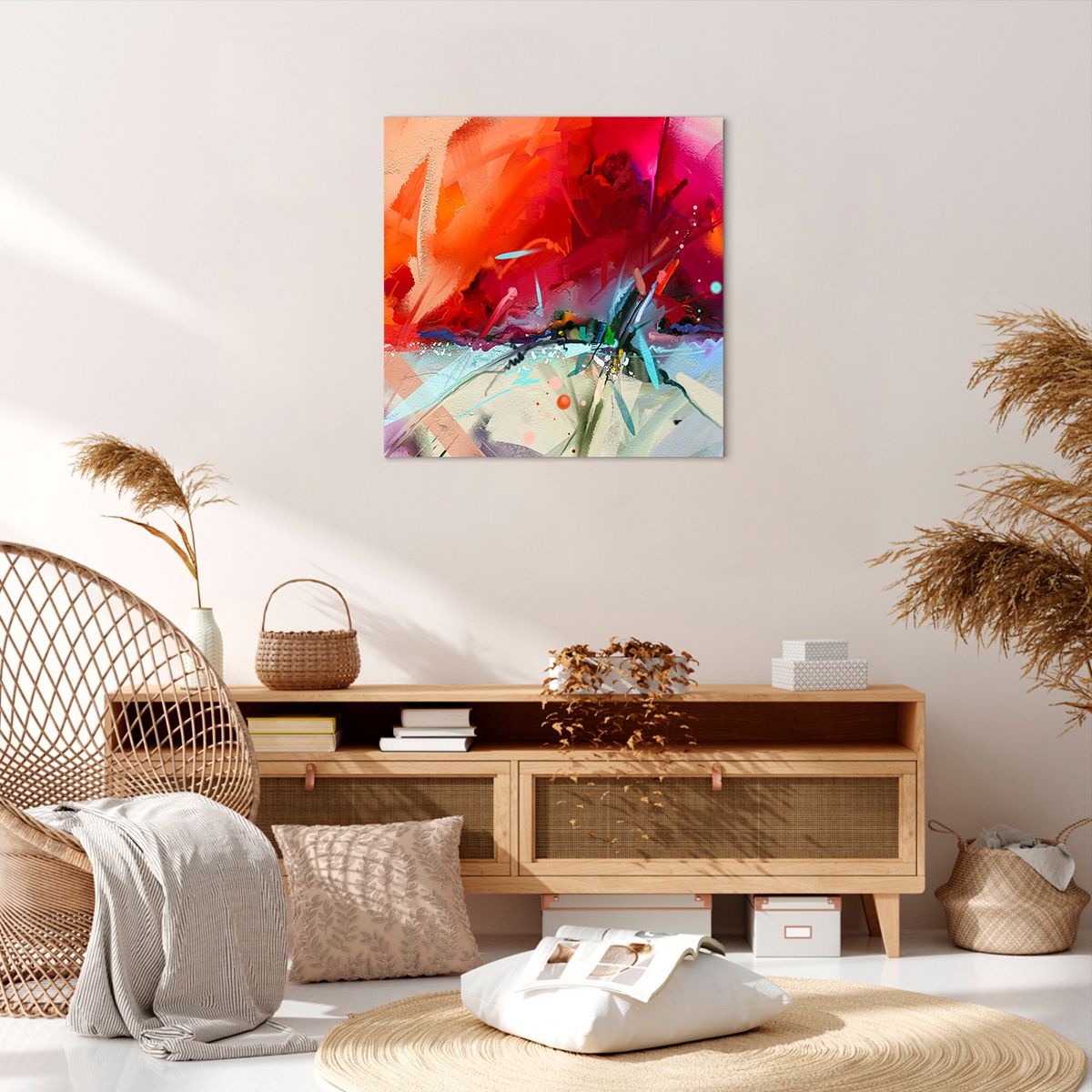 Obraz Na Płótnie - Kompozycja Dynamika - 60X60 Cm - Ac60X60-4036