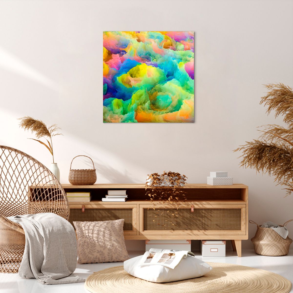 Obraz Na Płótnie - Kolory Tęczy  - 60X60 Cm - Ac60X60-4055