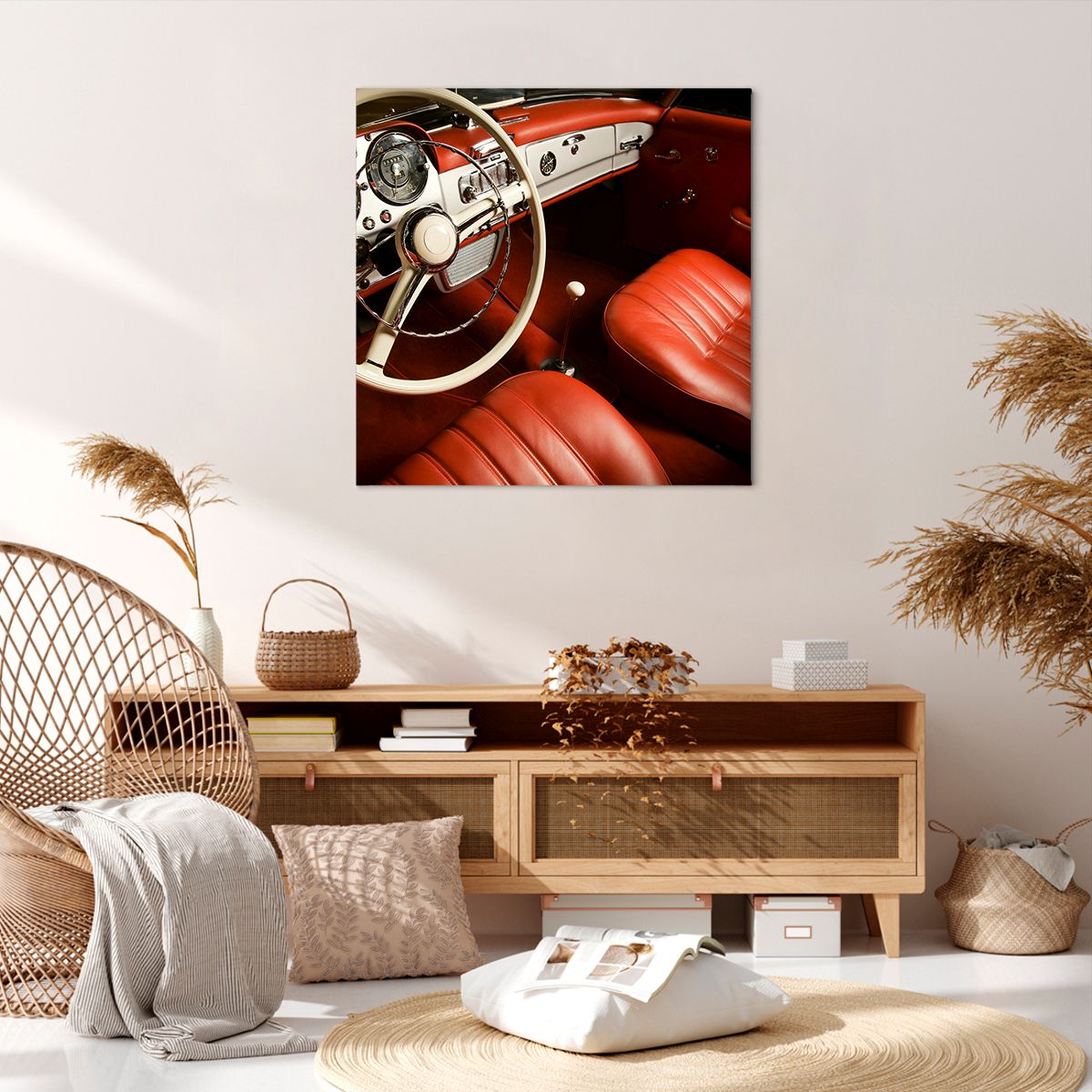 Obraz Na Płótnie - Samochód Retro - 70X70 Cm - Ac70X70-0149