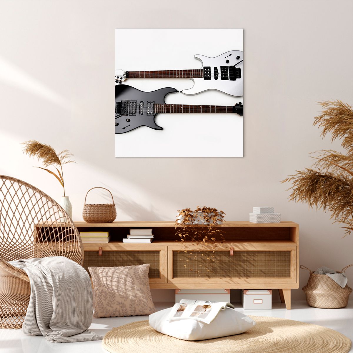 Obraz Na Płótnie - Gitara Muzyka  - 70X70 Cm - Ac70X70-0369