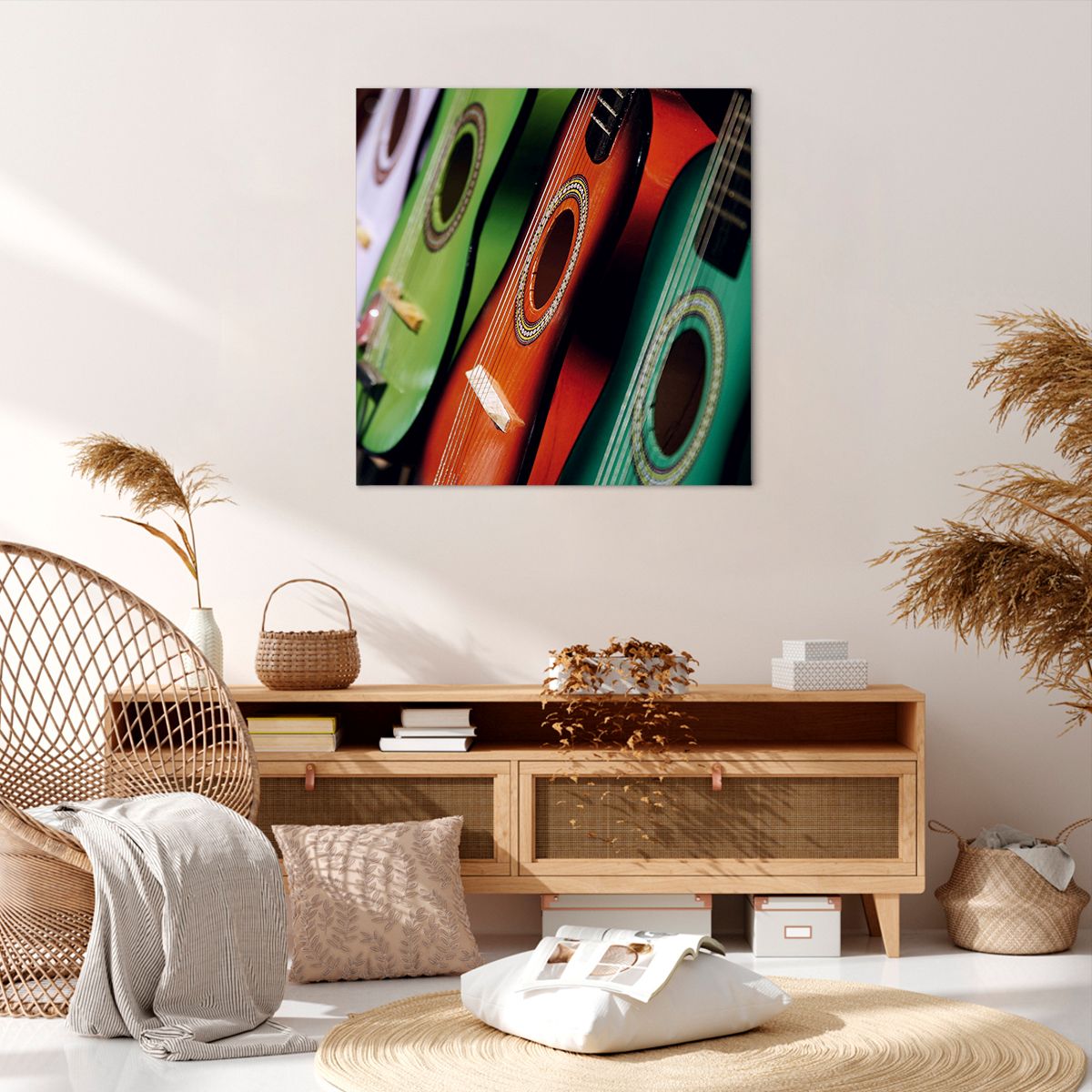 Obraz Na Płótnie - Gitara Muzyka Gra - 70X70 Cm - Ac70X70-2113