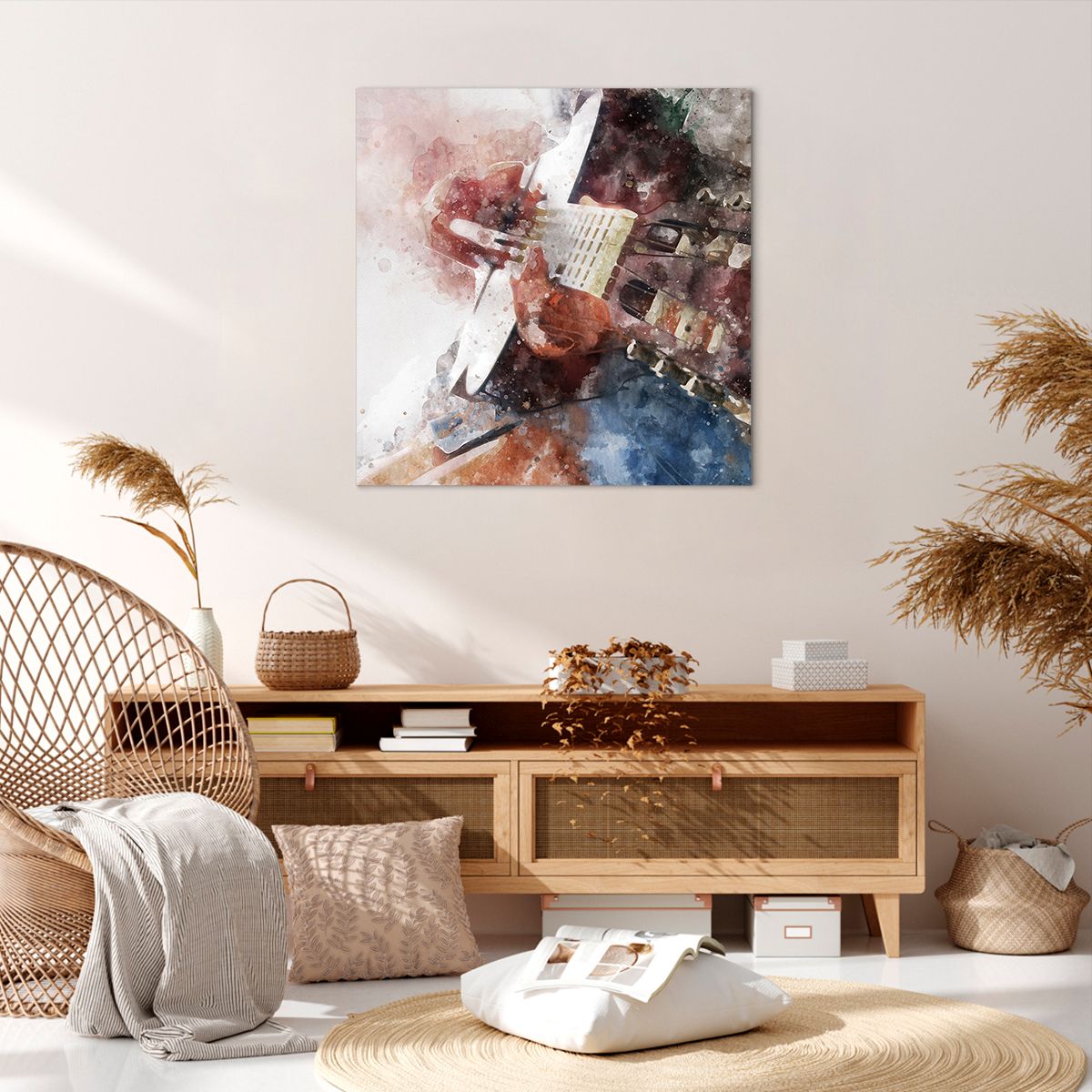 Obraz Na Płótnie - Muzyka Gitara - 70X70 Cm - Ac70X70-4000