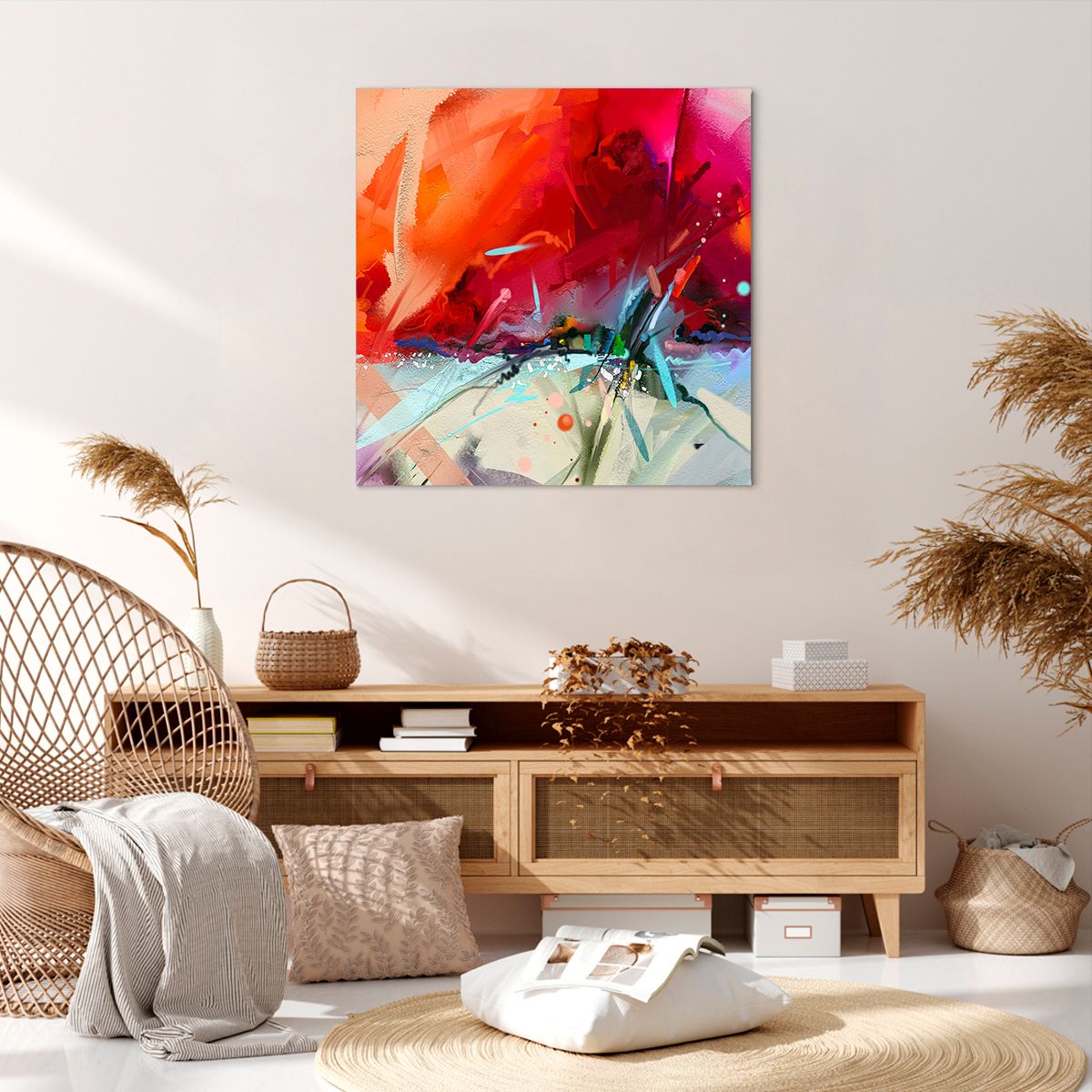 Obraz Na Płótnie - Kompozycja Dynamika - 70X70 Cm - Ac70X70-4036