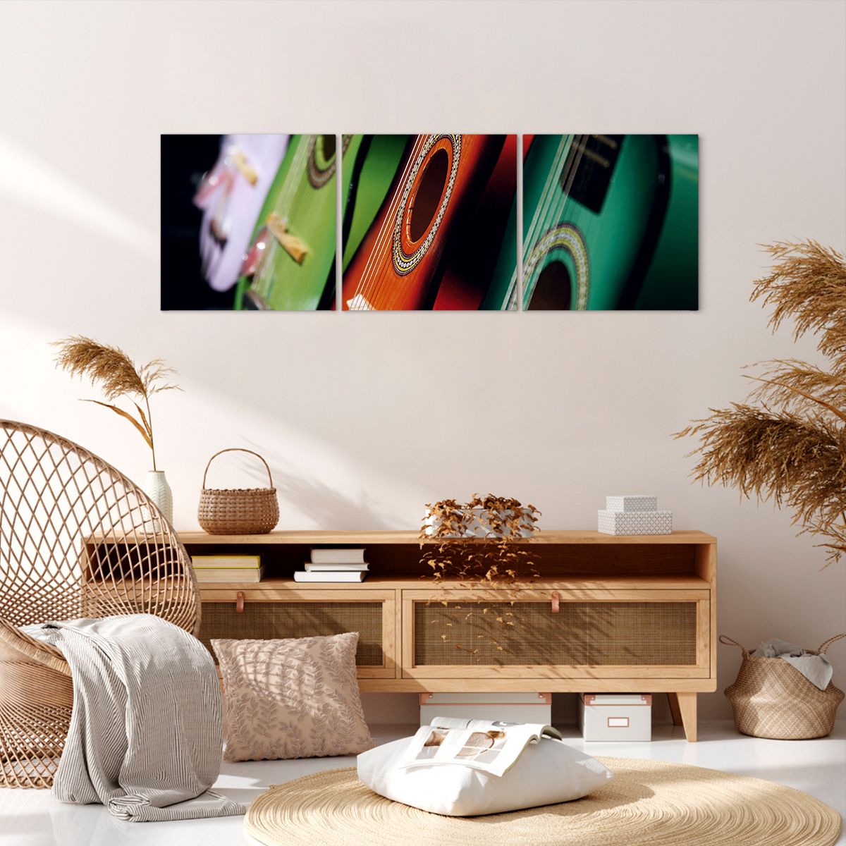 Obraz Na Płótnie - Gitara Muzyka Gra - 120X40 Cm - Ca120X40-2113